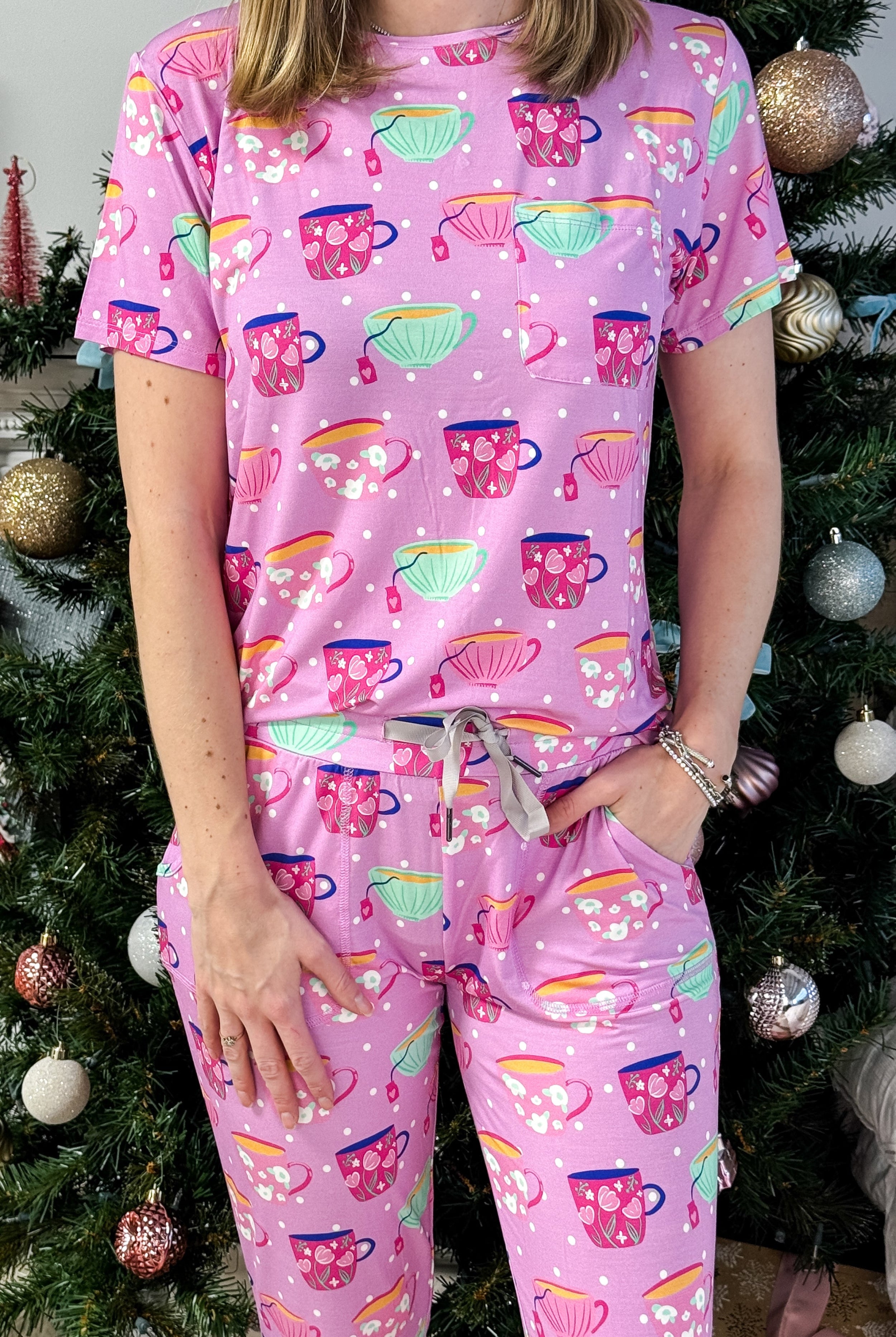 Georgia Rylan Bamboo Tee/Jogger PJ Set | Sips & Snooze Special Edition