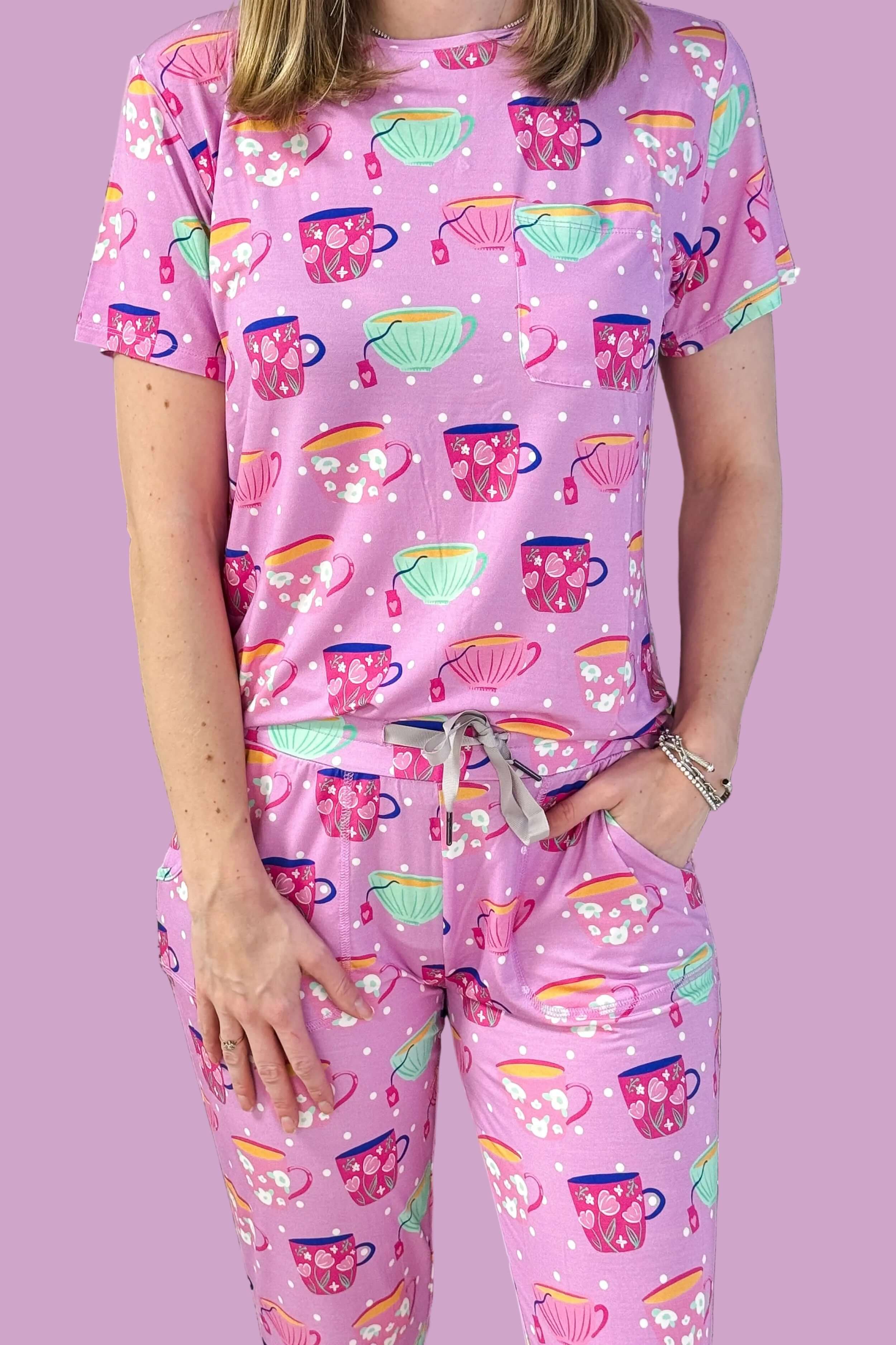 Georgia Rylan Sips & Snooze Tee & Jogger Bamboo Lounge Set