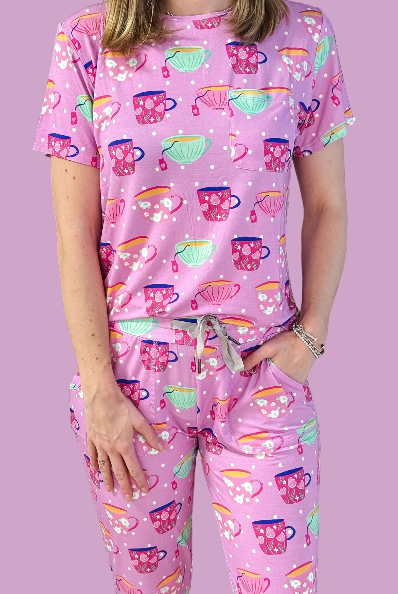 Georgia Rylan Sips & Snooze Tee & Jogger Bamboo Lounge Set