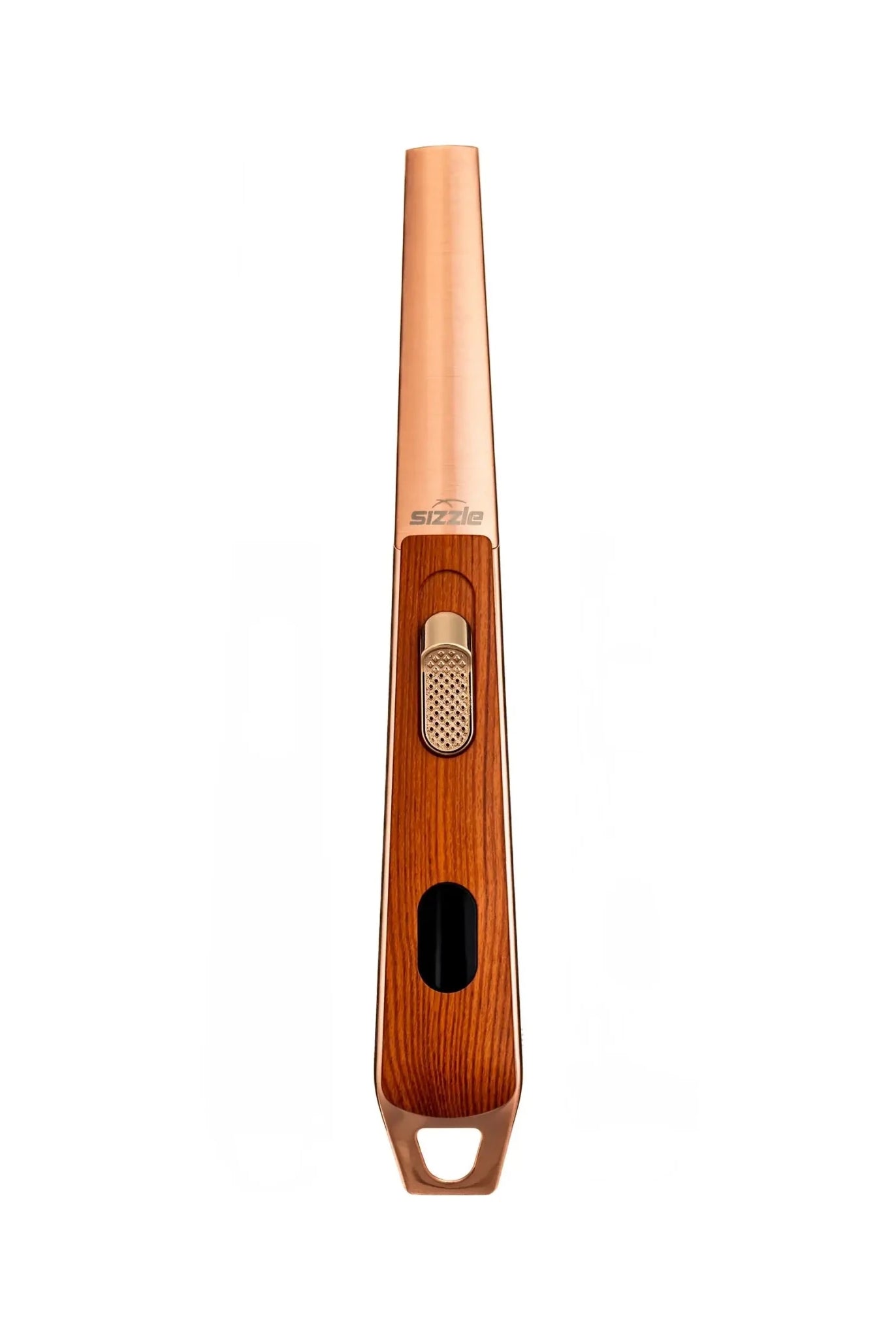 oak rechargeable butane free plasma arc lighter by SIZZLE Sizzle LUX USB Rechargeable Plasma Arc Lighter | Black, Walnut or Oak Wood Grain