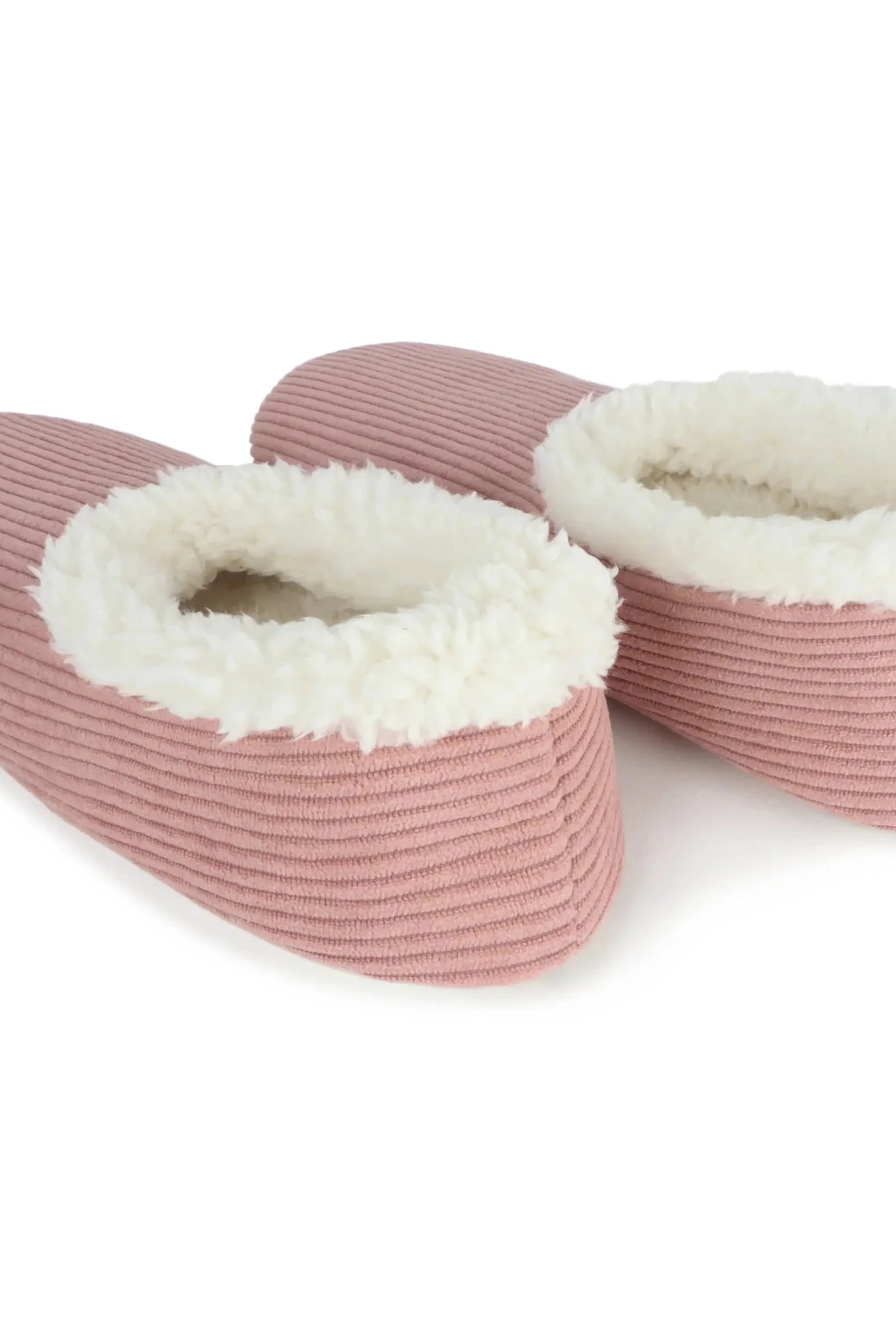 Snoozies Plush COZY Slipper Socks cozy corduroy peach