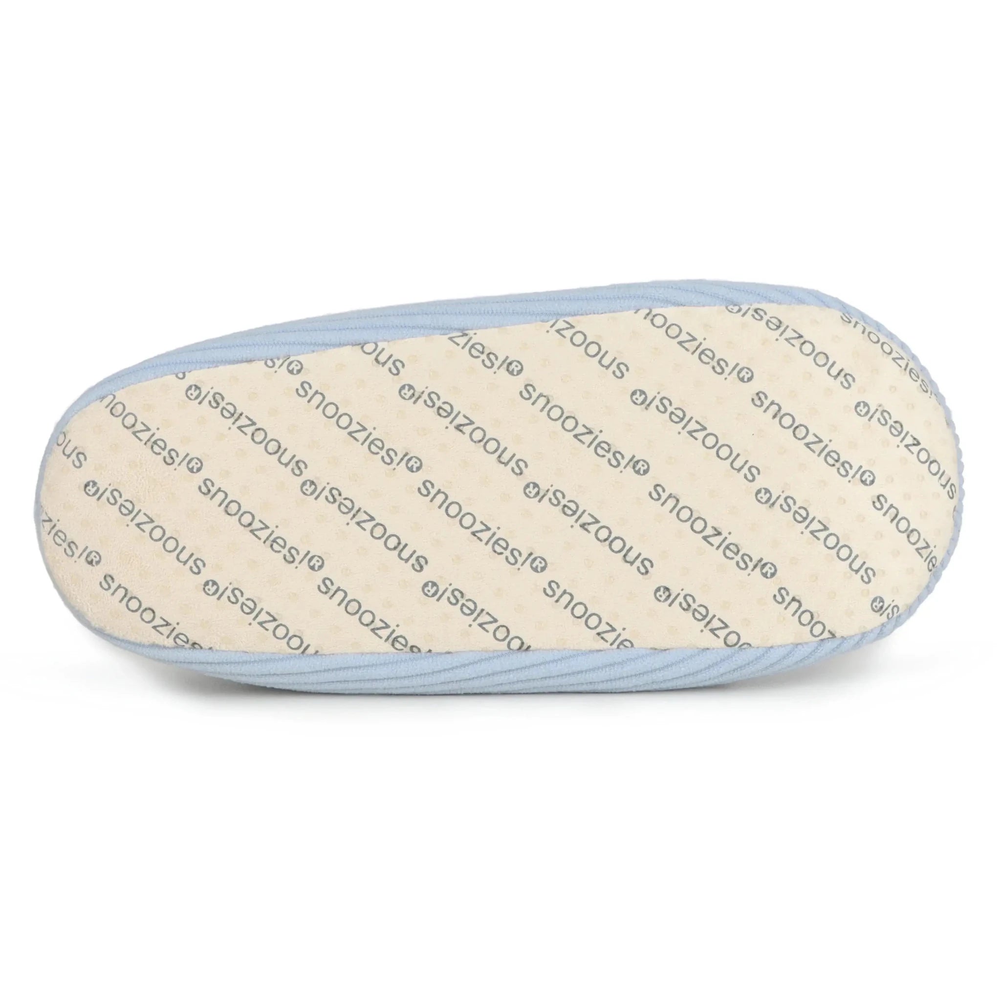 Snoozies Plush COZY Slipper Socks Cozy Corduroy Baby Blue