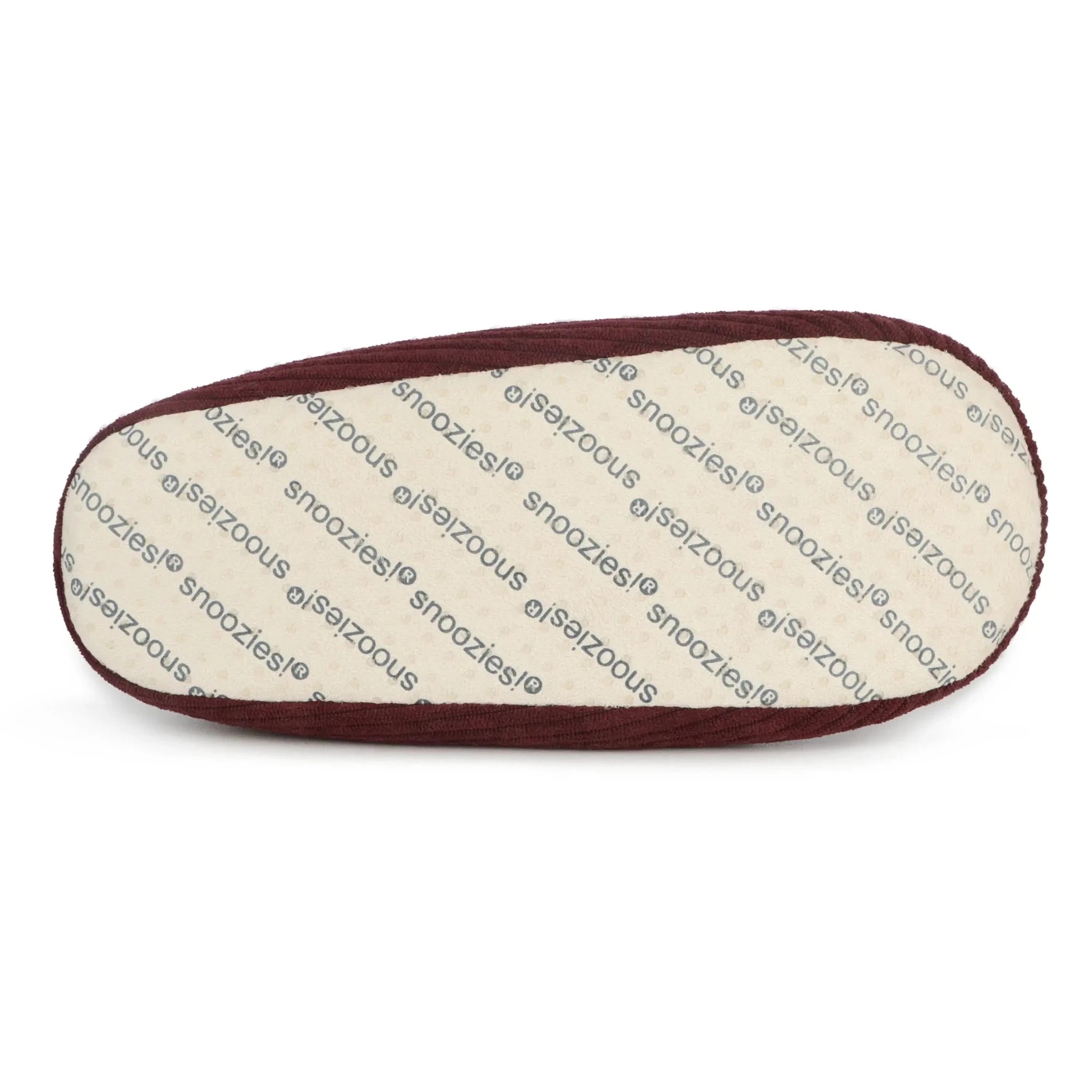 Snoozies Plush COZY Slipper Socks Cozy Corduroy Cabernet