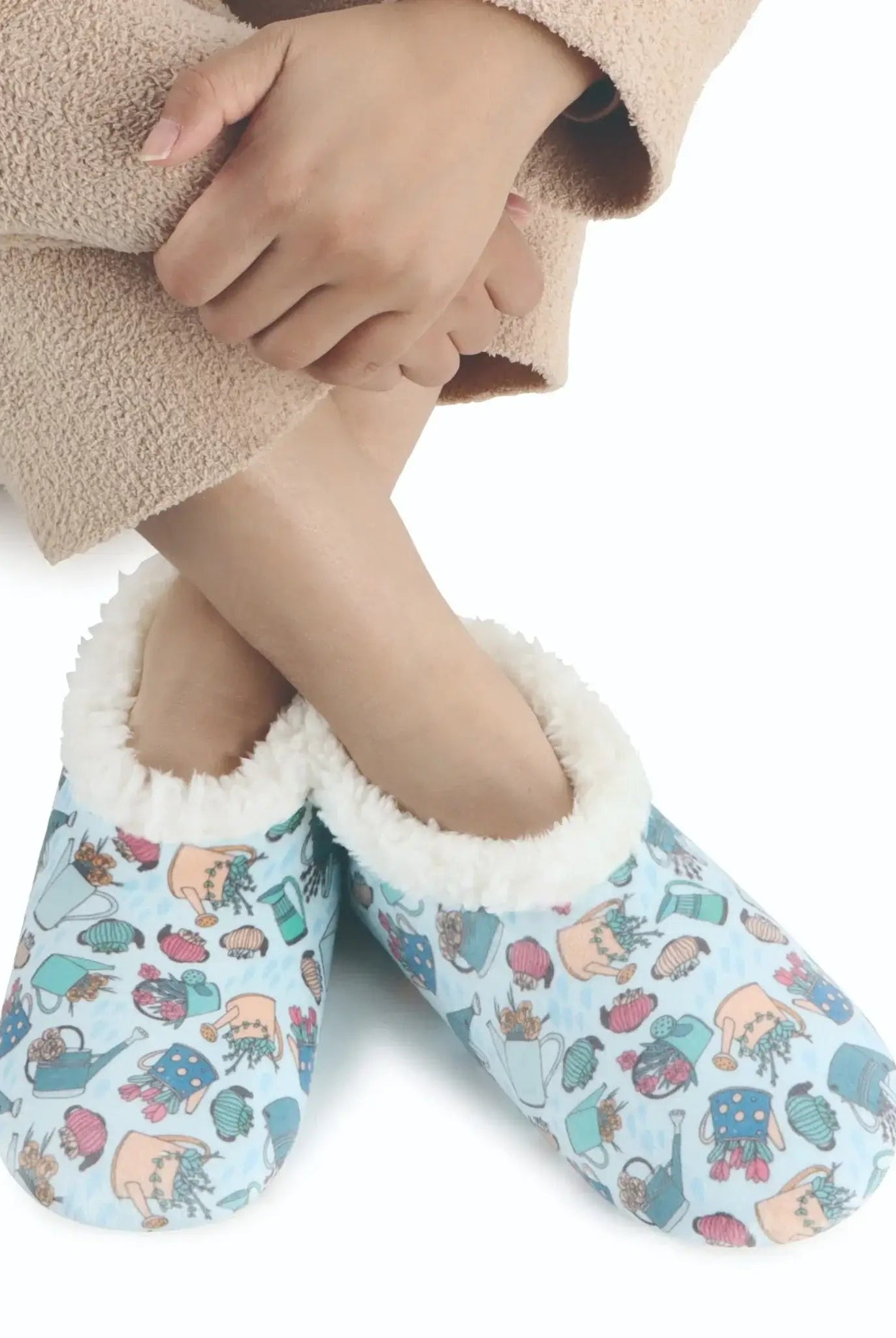 Snoozies Plush Cozy Slipper Socks with Memory Foam & Thick Sherpa Lining - Snoozies - Cloud Nine Pajamas