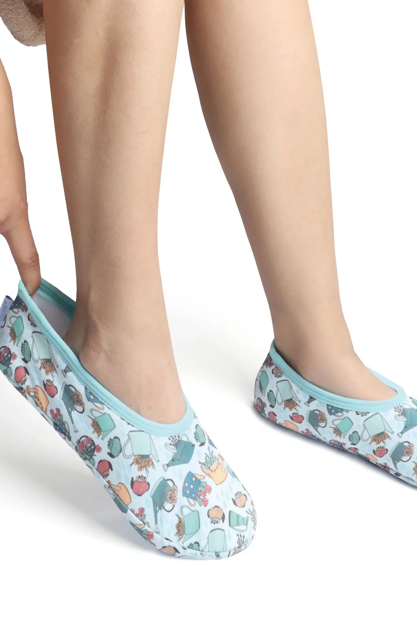 Snoozies Skinnies Lightweight Slipper Socks with Non - Skid Soles & Sherpa Lining - Snoozies - Cloud Nine Pajamas