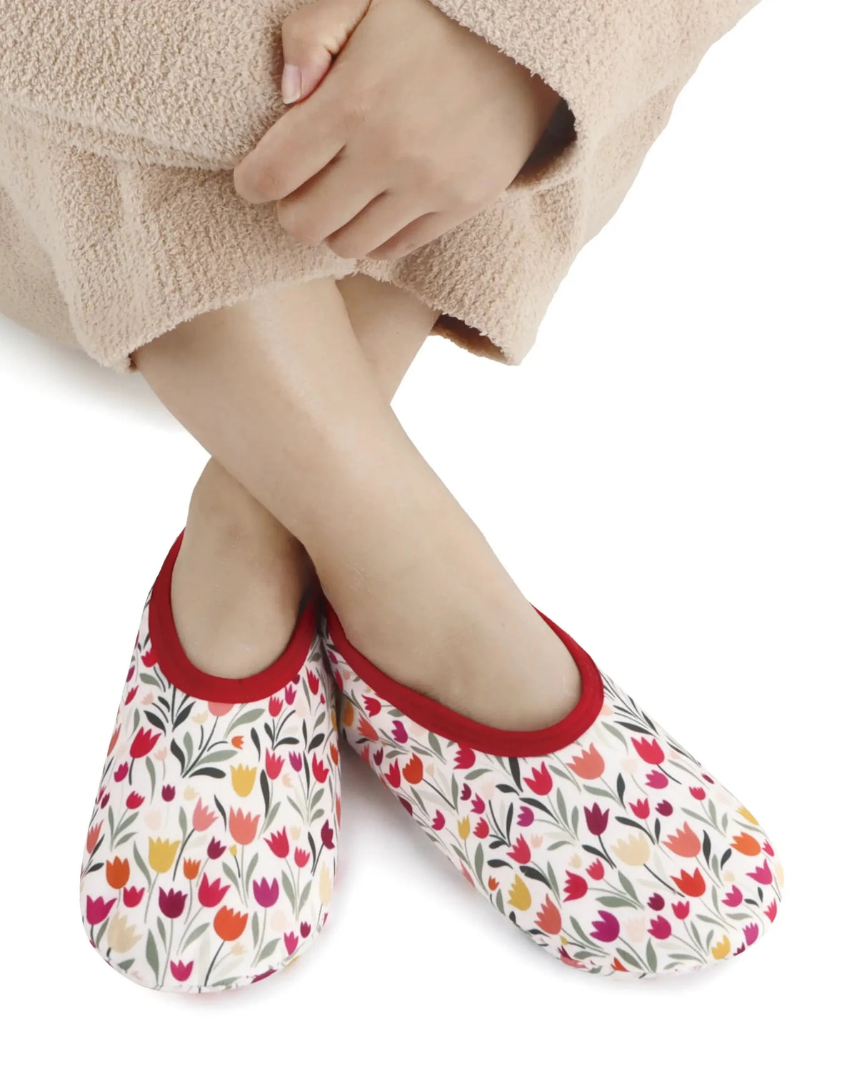 Snoozies Skinnies Lightweight Slipper Socks with Non - Skid Soles & Sherpa Lining - Snoozies - Cloud Nine Pajamas