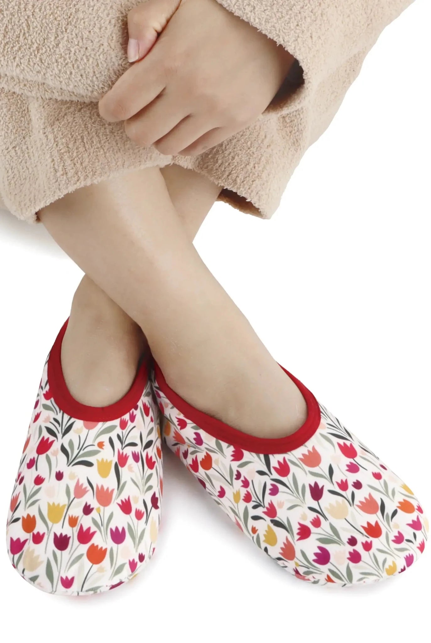 Snoozies Skinnies Lightweight Slipper Socks with Non - Skid Soles & Sherpa Lining - Snoozies - Cloud Nine Pajamas