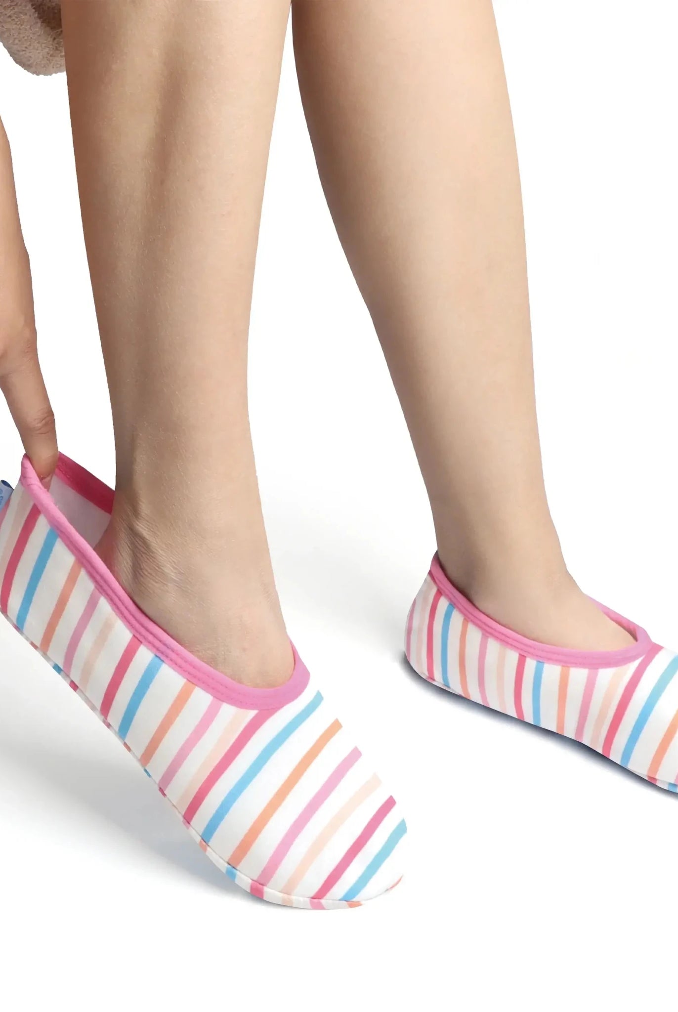 Snoozies Skinnies Lightweight Slipper Socks with Non - Skid Soles & Sherpa Lining - Snoozies - Cloud Nine Pajamas