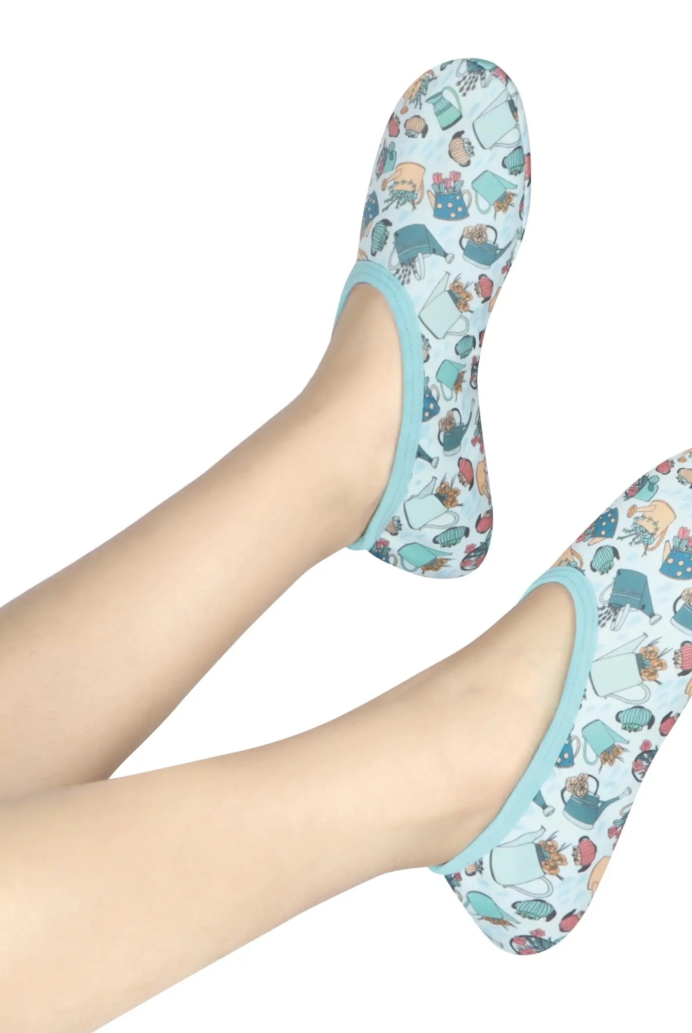 Snoozies Skinnies Lightweight Slipper Socks with Non - Skid Soles & Sherpa Lining - Snoozies - Cloud Nine Pajamas