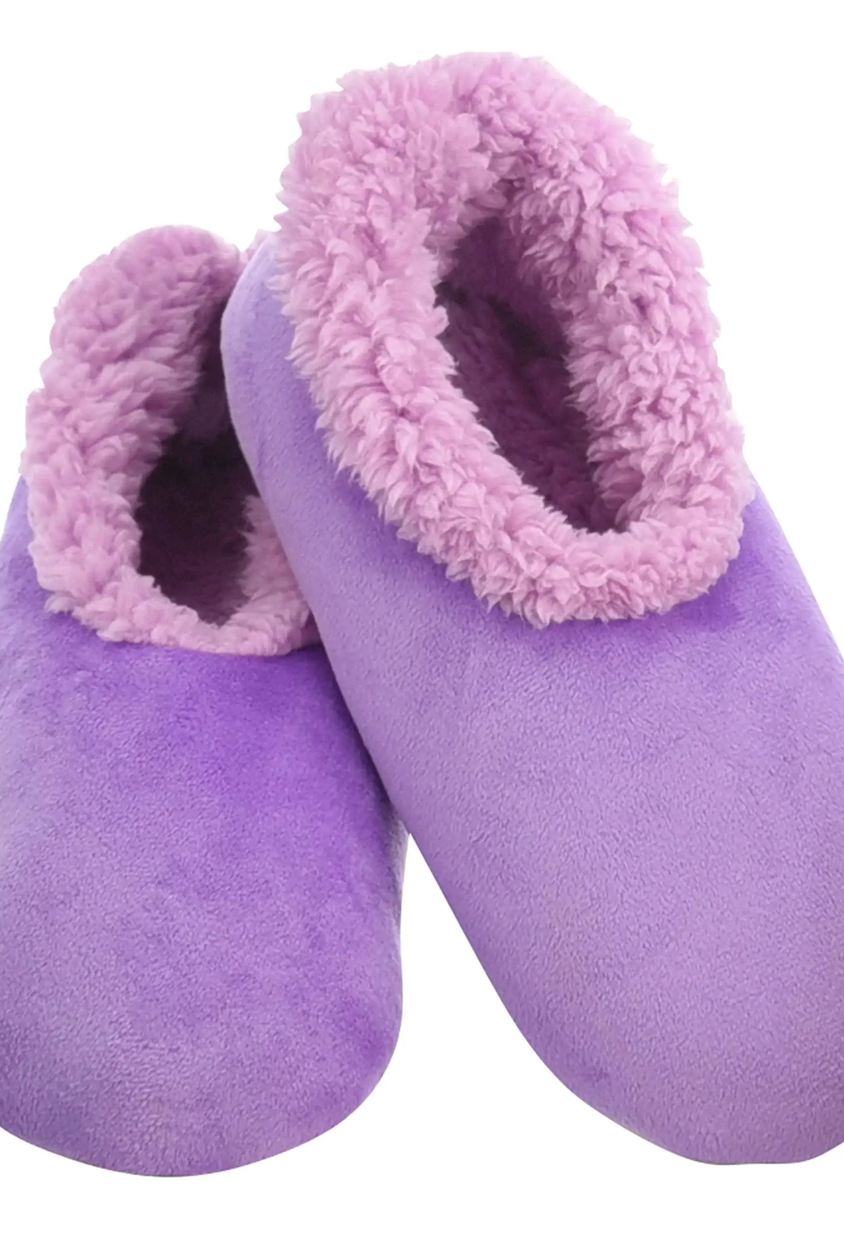 Snoozies Plush COZY Slipper Socks soft plush purple