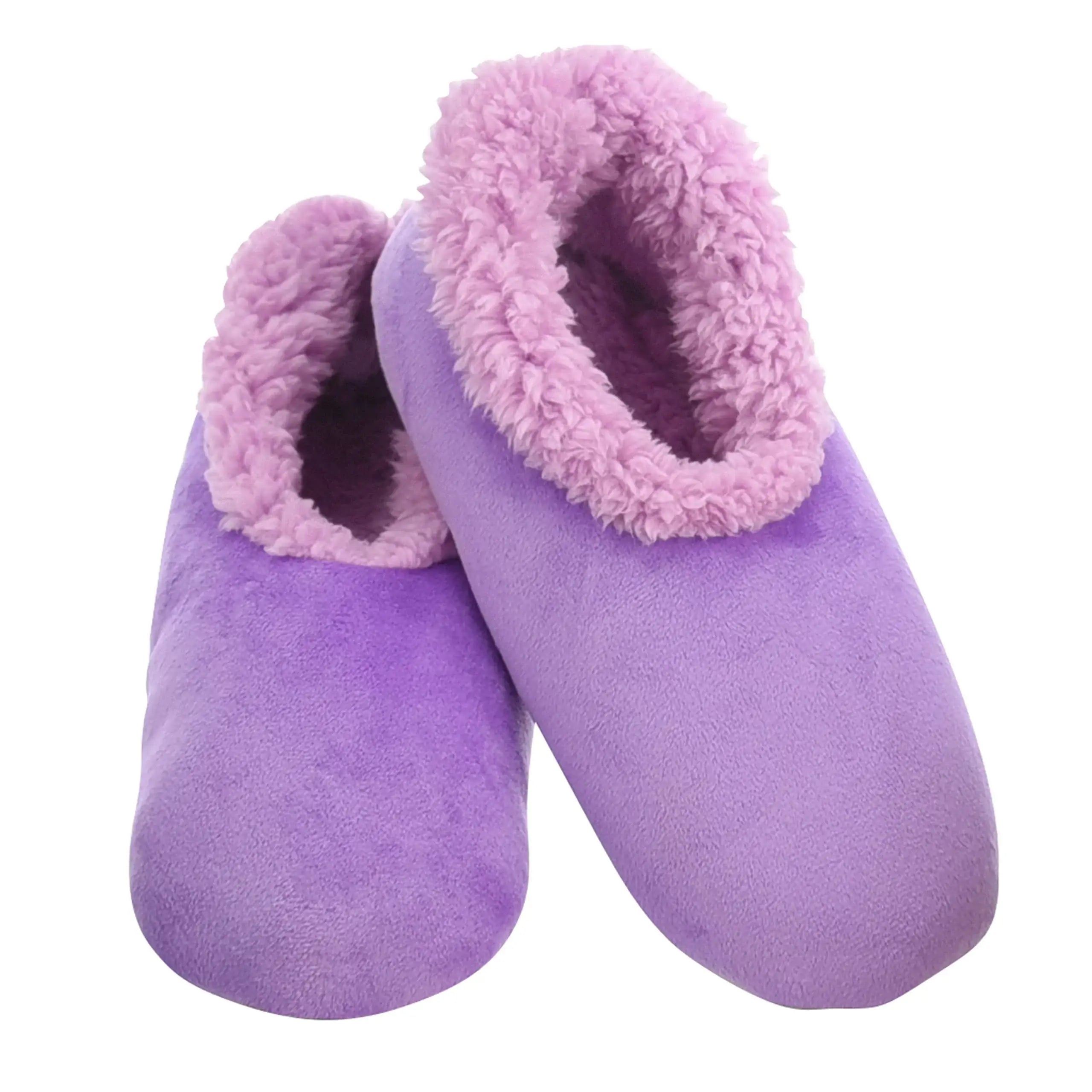 Snoozies Plush COZY Slipper Socks soft plush purple