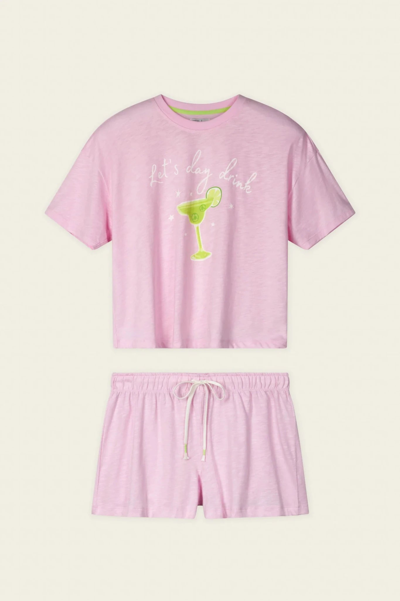 Softee "Let's Day Drink" Graphic Print Short PJ Set -PJ Salvage- Cloud Nine Pajamas