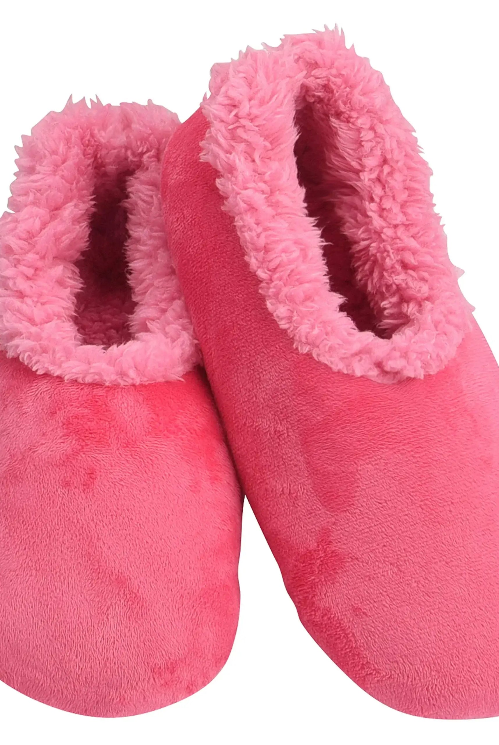 Snoozies Plush COZY Slipper Socks hot pink