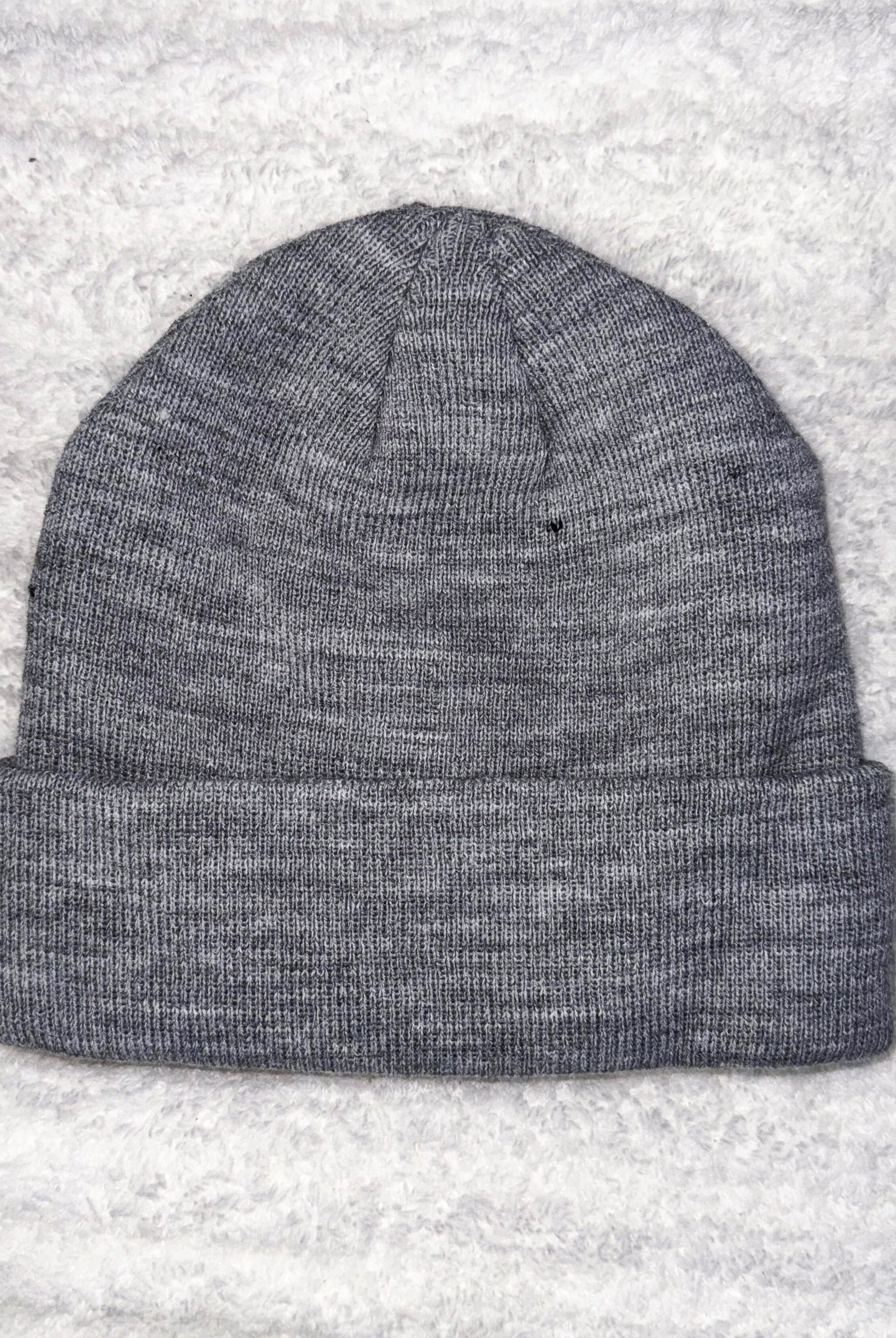 grey unisex knit sold beanie toque for winter by Gertex