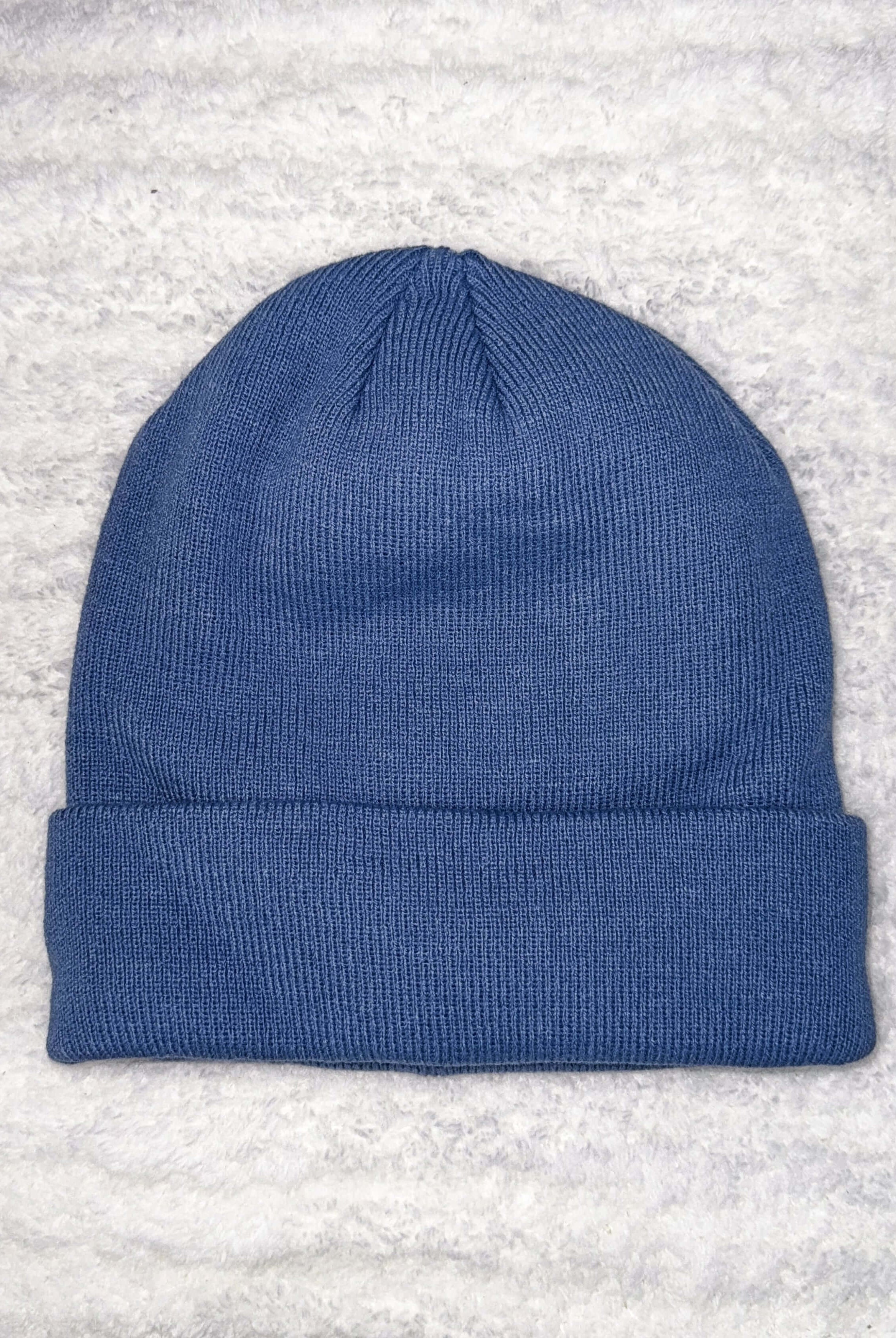 blue unisex knit sold beanie toque for winter by Gertex