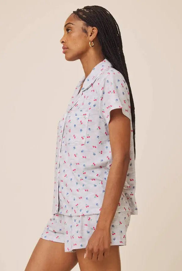 SPLENDID — Flora Pillowsoft Short Set | Tossed Fruit Flora & Beach Dogs Flora - Splendid - Cloud Nine Pajamas