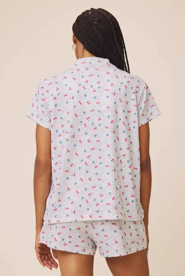 SPLENDID — Flora Pillowsoft Short Set | Tossed Fruit Flora & Beach Dogs Flora - Splendid - Cloud Nine Pajamas
