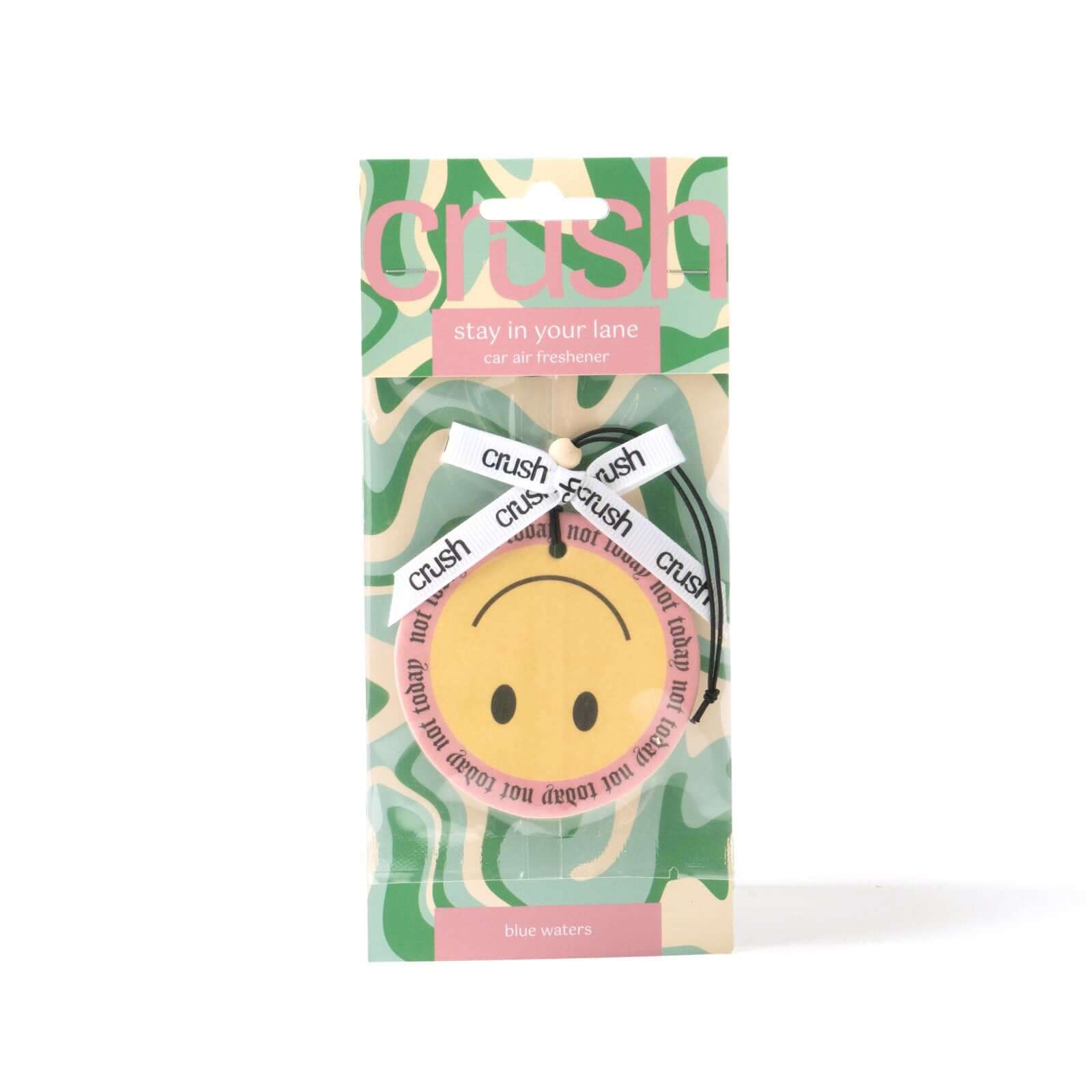 not today car happy face air freshener