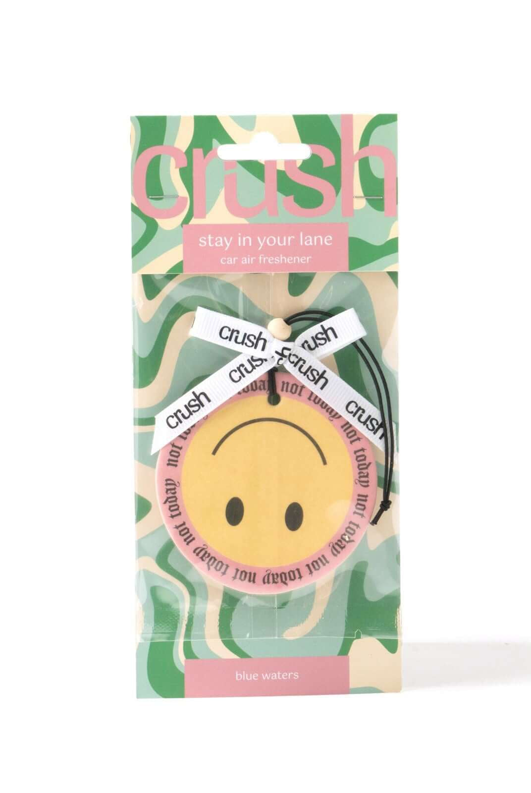 not today car happy face air freshener