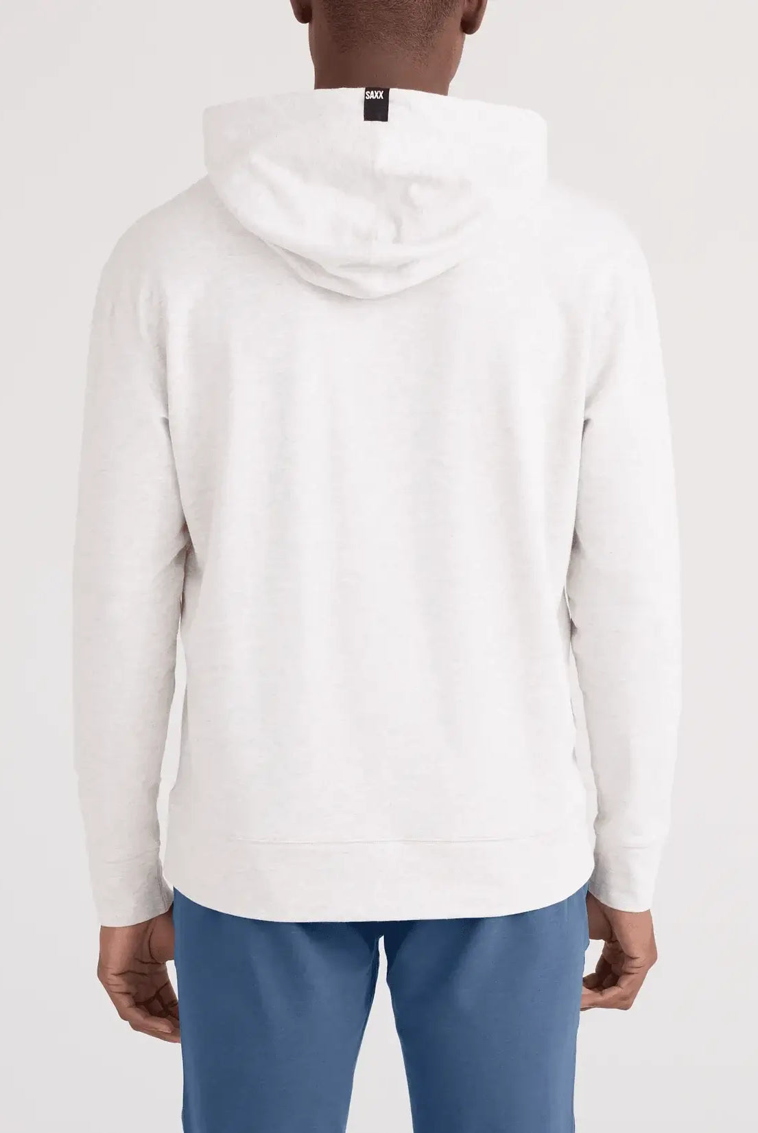 3Six Five Lounge Hoodie Men's steel white hoodie 365 by Saxx view of Back