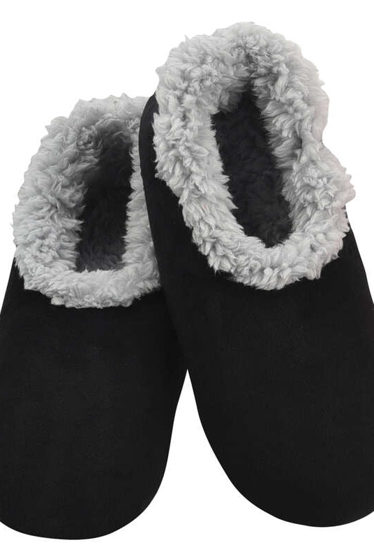 Snoozies Plush COZY Slipper Socks black