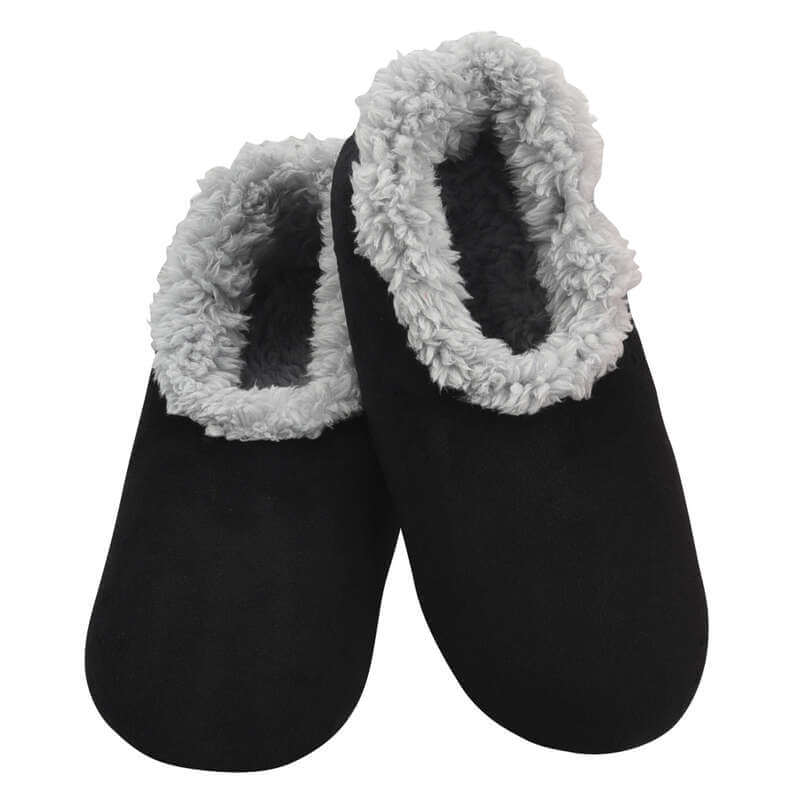 Snoozies Plush COZY Slipper Socks black