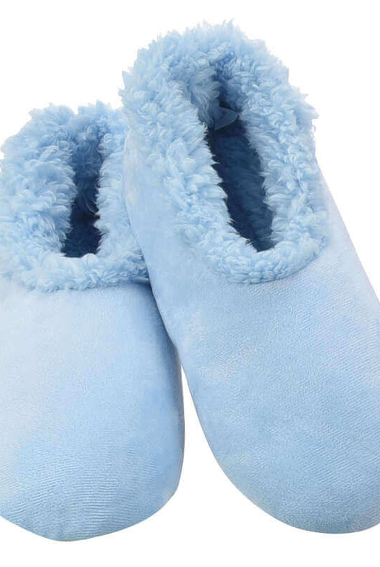 Snoozies Plush COZY Slipper Socks blue