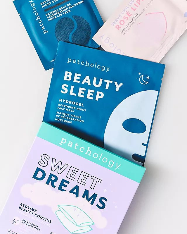 Patchology Sweet Dreams bedtime beauty routine retinol eye gels face mask