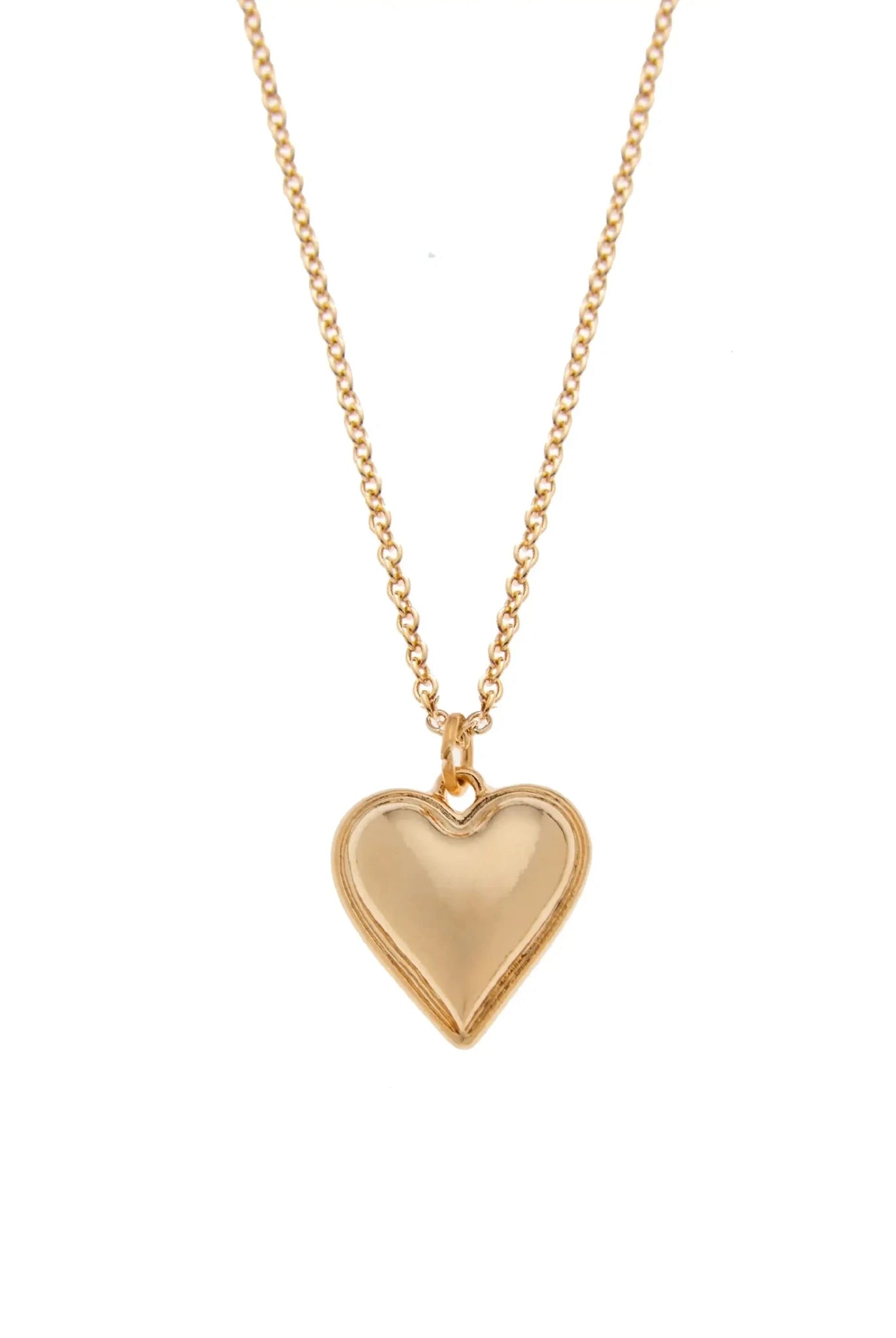 Sweetheart Necklace in 14k Gold by Foxy Originals with a heart pendant on a delicate chain.