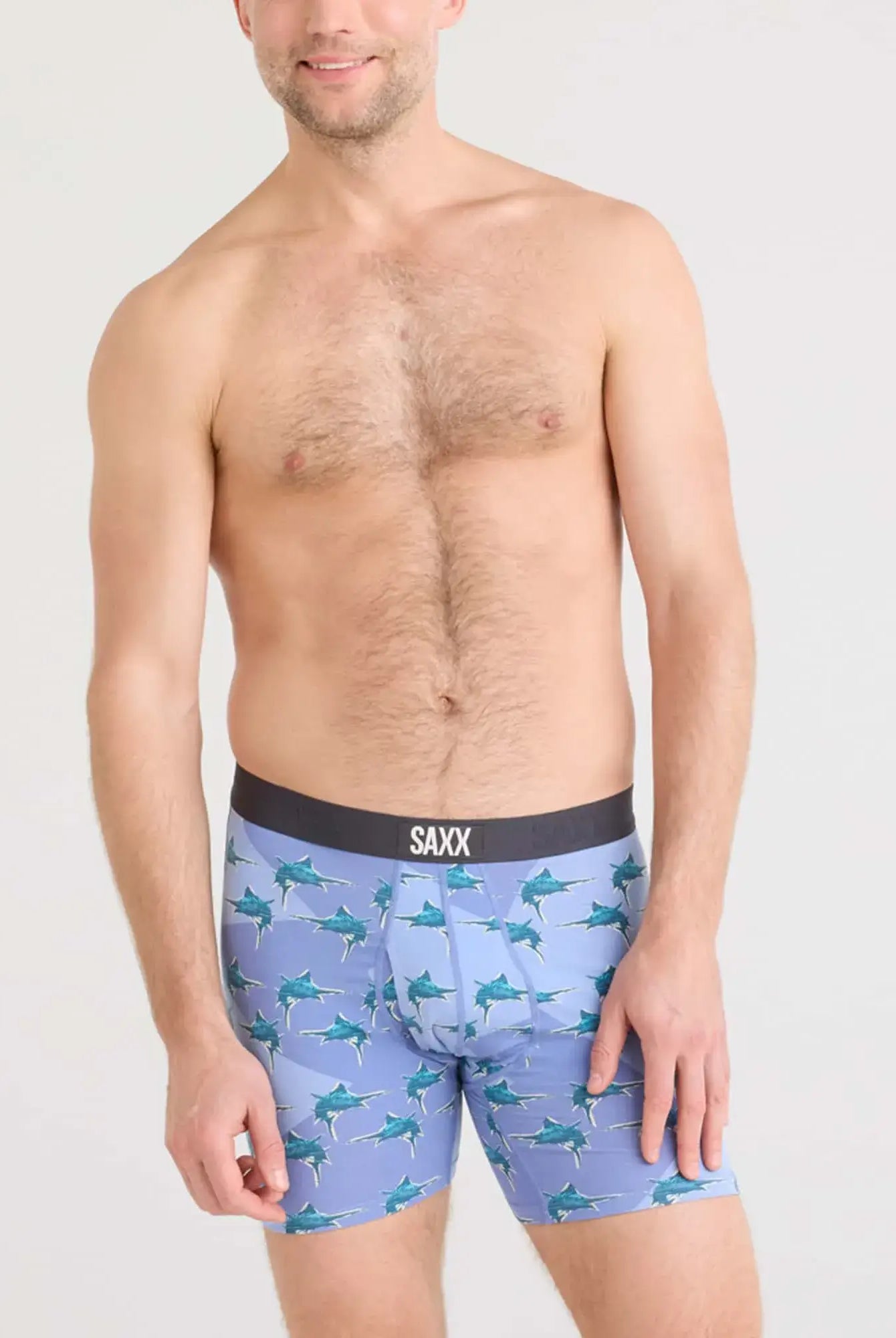 man in the blue suit blue - ultra super soft boxer saxx