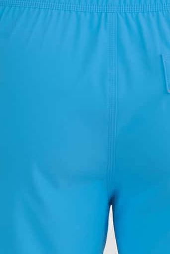 Oh Buoy 2N1 Volley Swim Short back view showing vibrant blue fabric and pocket detail.
