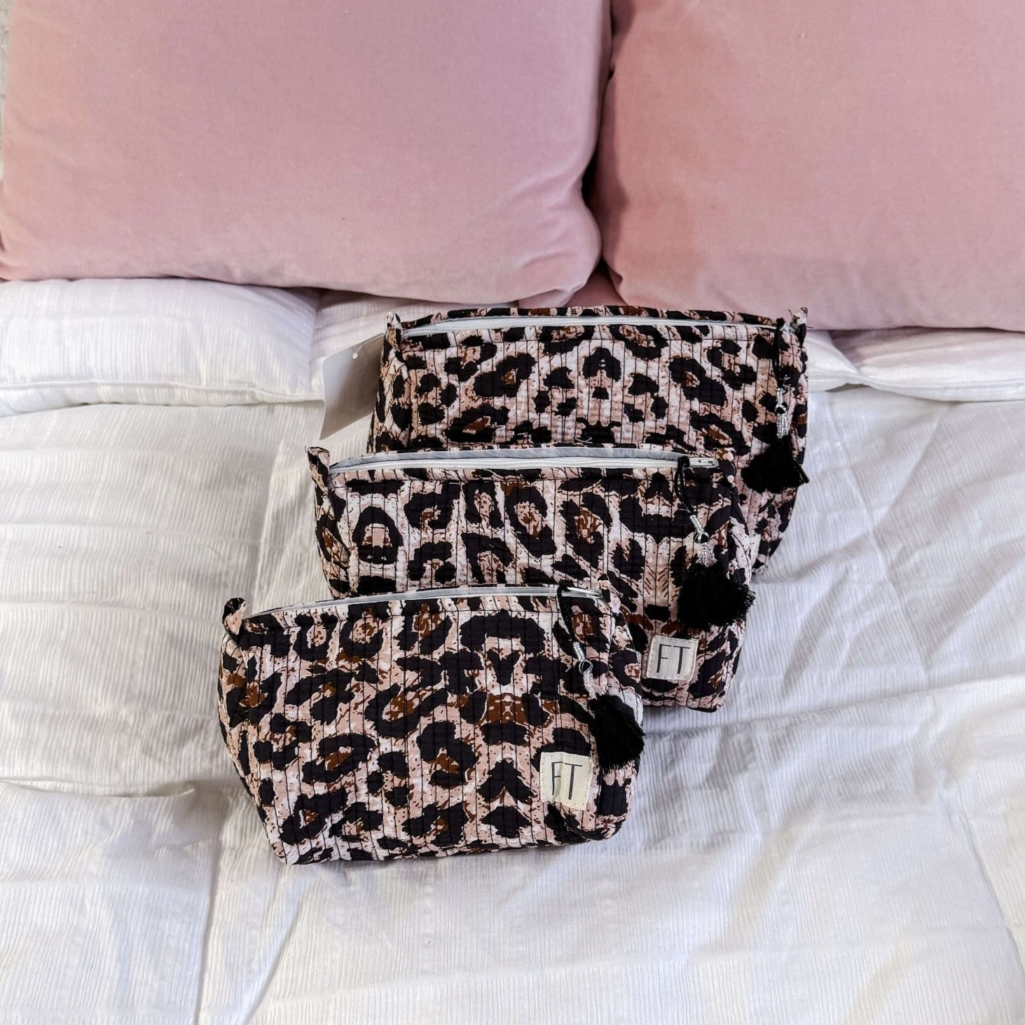 The Three In One Makeup Bag Set by French Toast Handmade - French Toast Handmade - Cloud Nine Pajamas