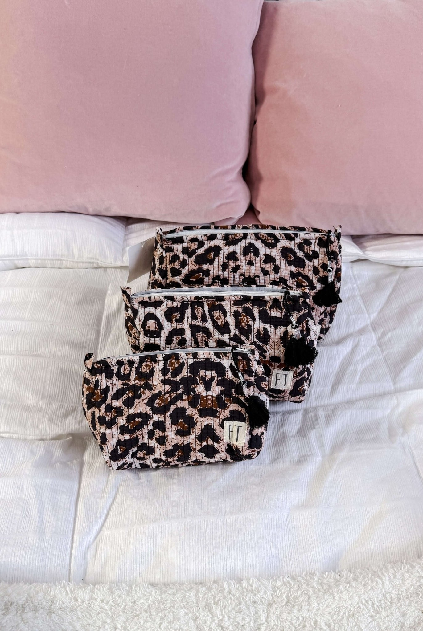 The Three In One Makeup Bag Set by French Toast Handmade - French Toast Handmade - Cloud Nine Pajamas