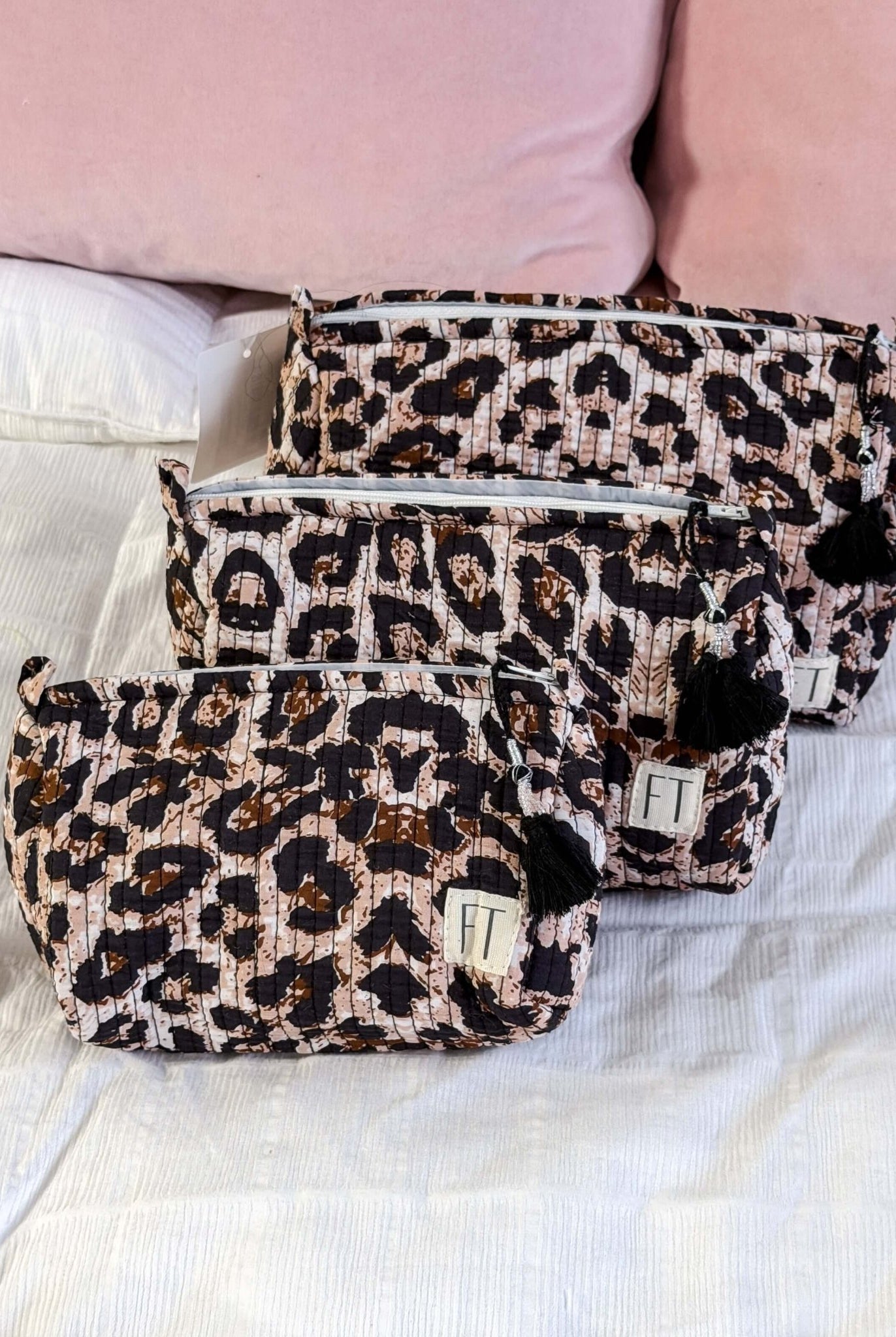 The Three In One Makeup Bag Set by French Toast Handmade - French Toast Handmade - Cloud Nine Pajamas