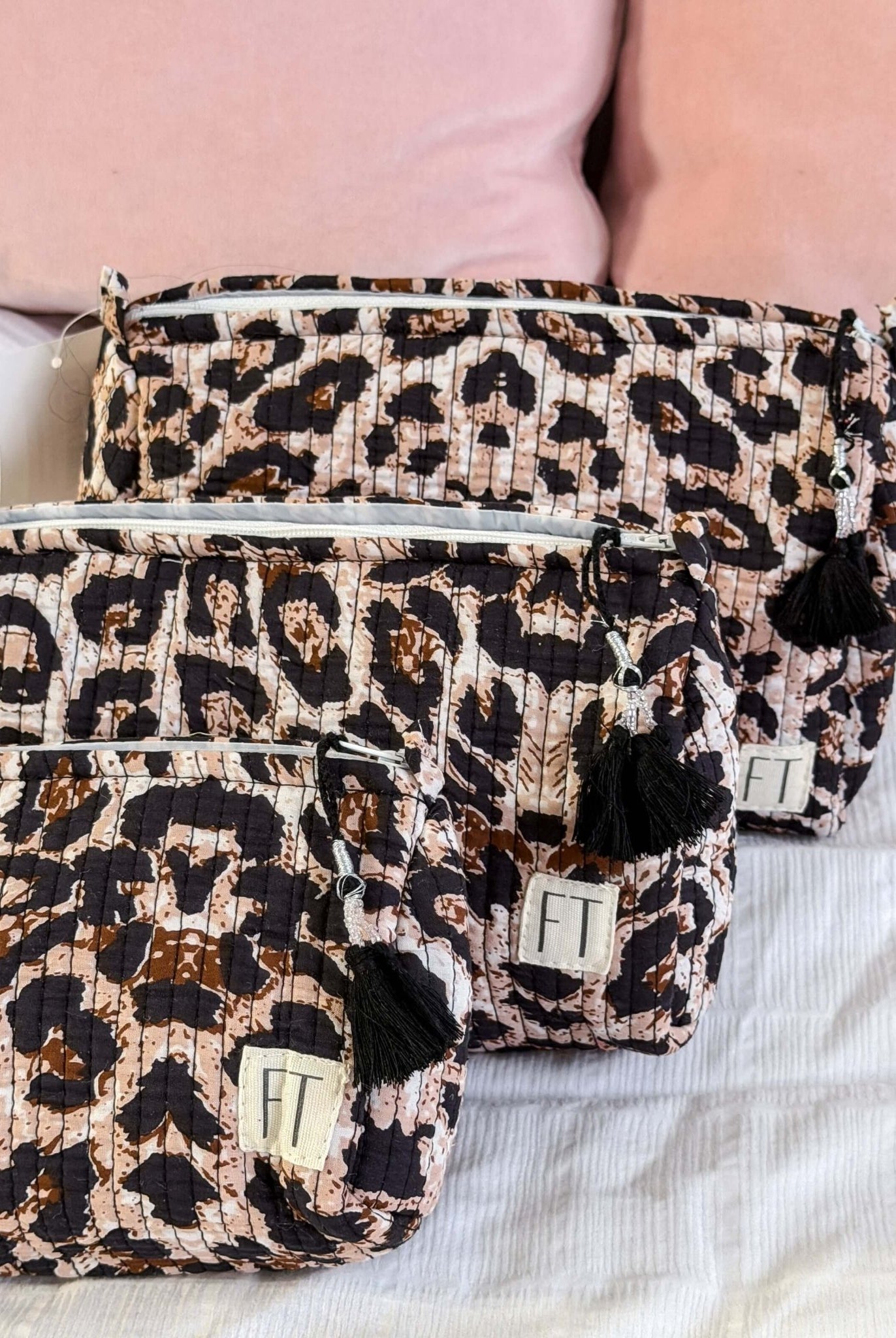 The Three In One Makeup Bag Set by French Toast Handmade - French Toast Handmade - Cloud Nine Pajamas