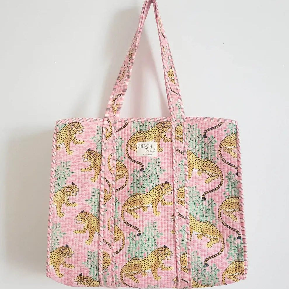 Pink Tiger Print Weekend Tote