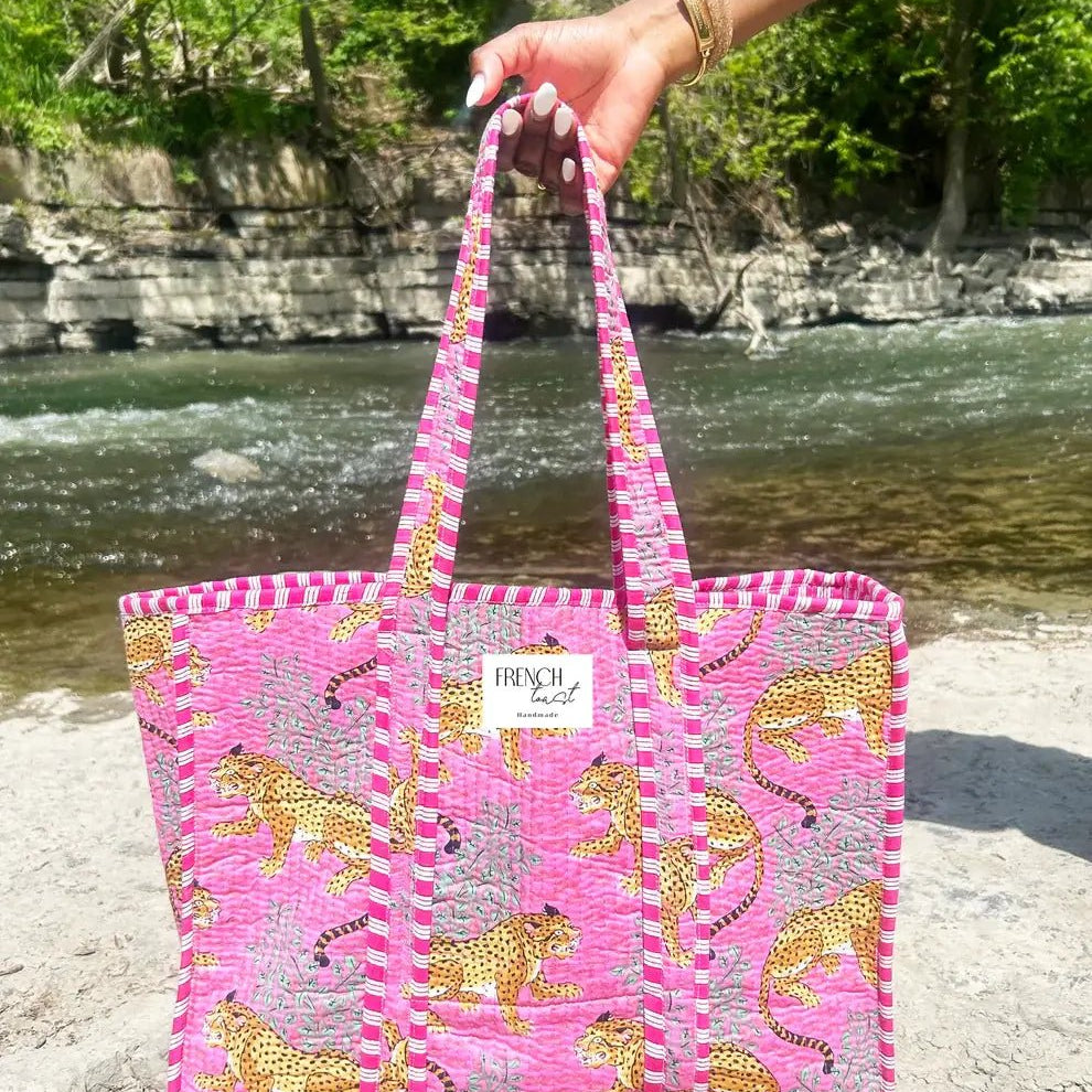 The Weekend Tote - Reversible Quilted Cotton Bag by French Toast Handmade - French Toast Handmade - Cloud Nine Pajamas