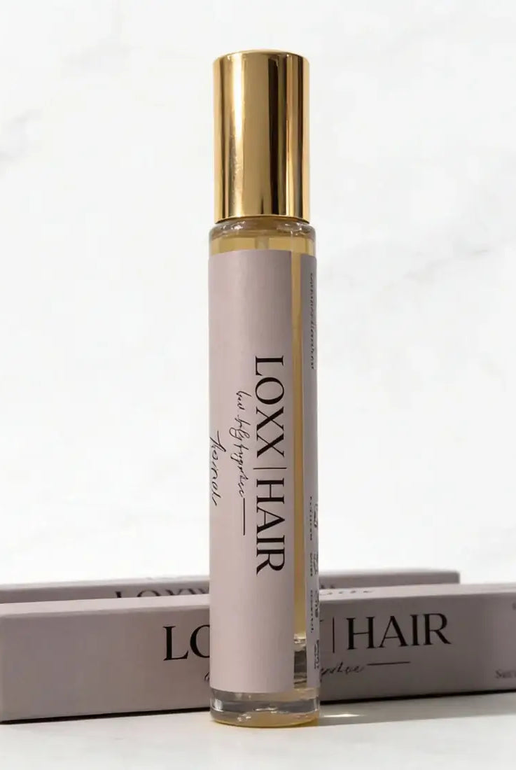 LOXX Toxxic Hair & Body Fragrance – 10mL travel size bottle with elegant packaging.