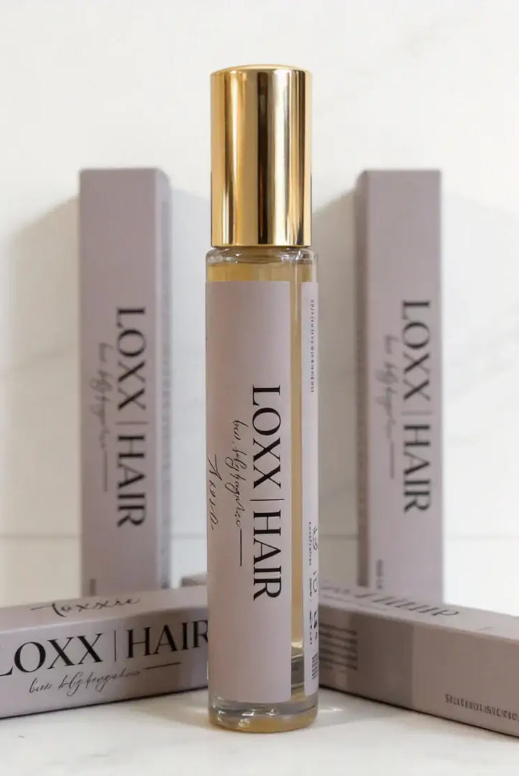 LOXX Toxxic Hair & Body Fragrance – 10mL travel size bottle with packaging on a white background.