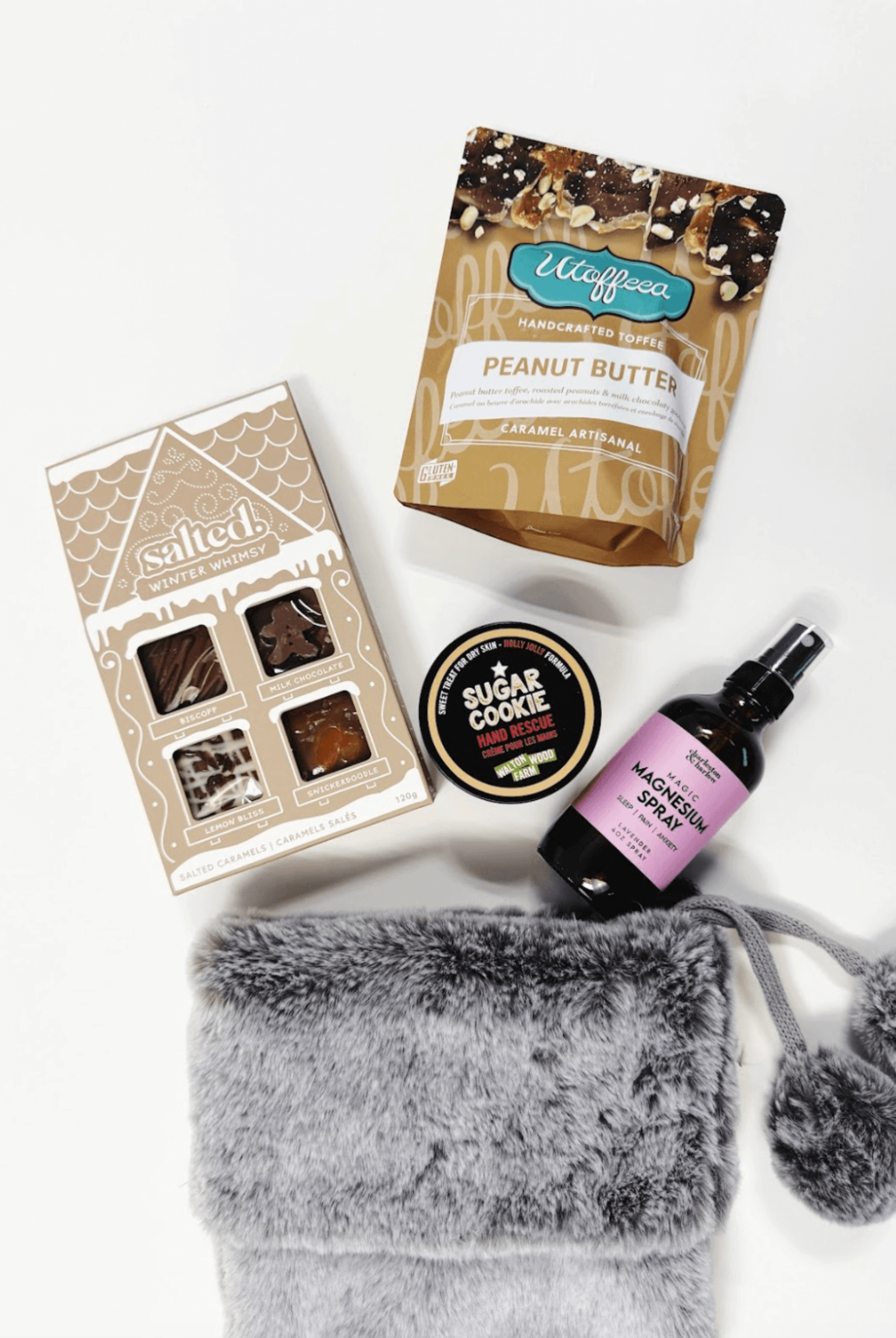 all-groups Treat Her Stocking Gift Set with Utoffeea, Magnesium Spray, Salted Caramels and Hand Cream - Everything you need for Her Stocking this Christmas