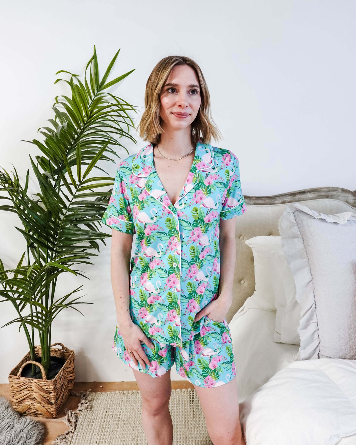 Tropic Like It's Hot Bamboo Short Sleeve Pajama Set | Georgia Rylan