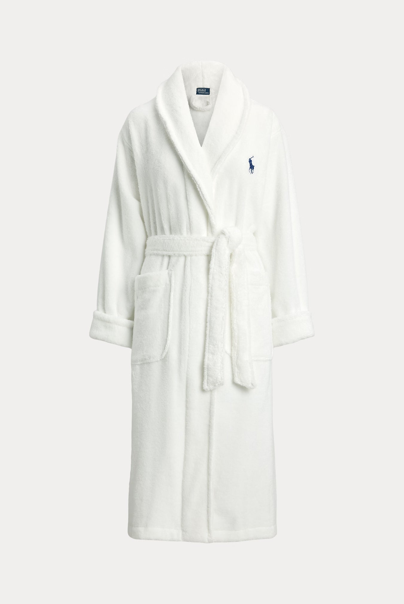 Polo Ralph Lauren Tuxedo Bear Robe off-figure flat lay — Cloud Nine Pajamas Edmonton