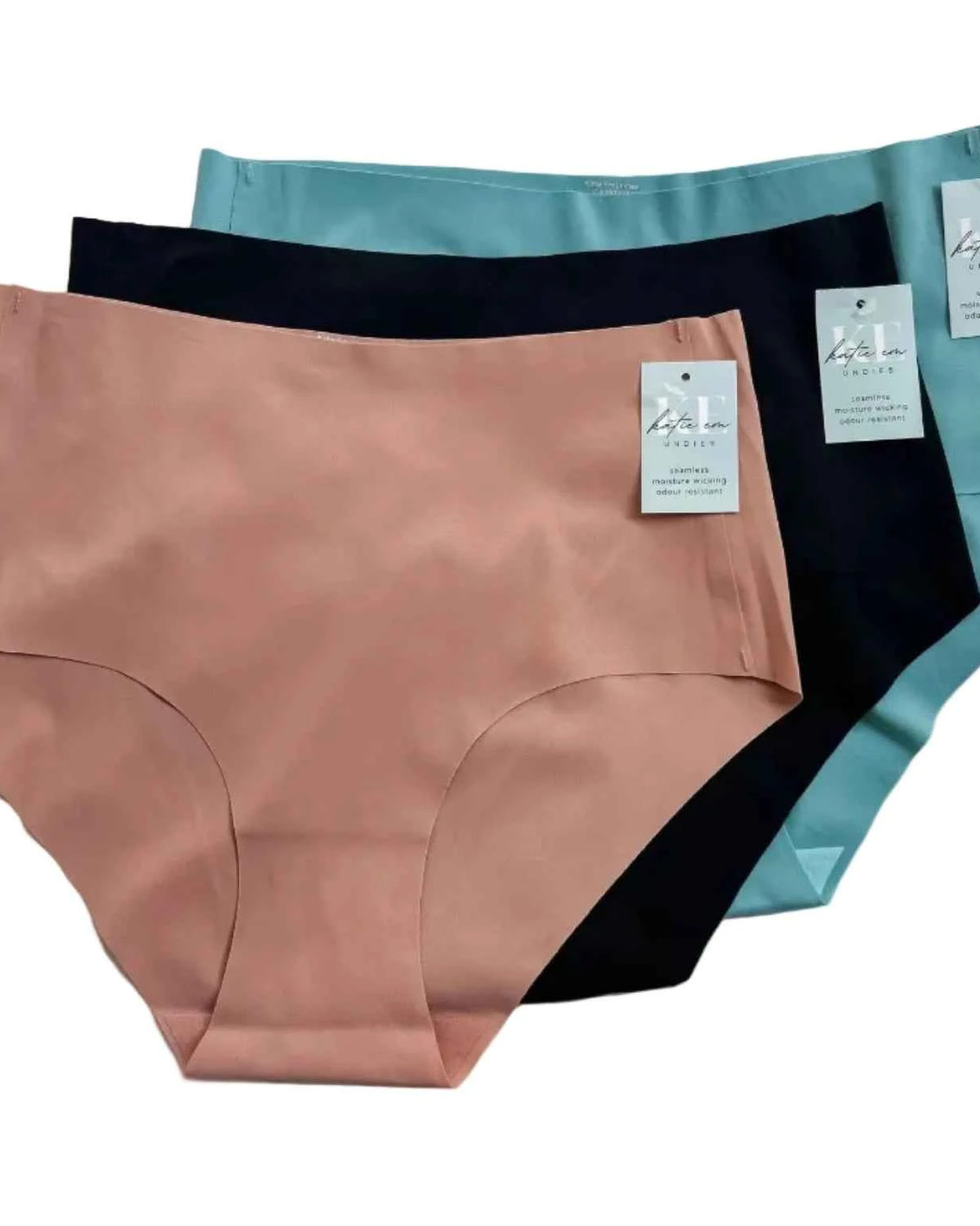 Ultimate Seamless Mid Rise Brief Underwear flat lay showing colours - Cloud Nine Pajamas