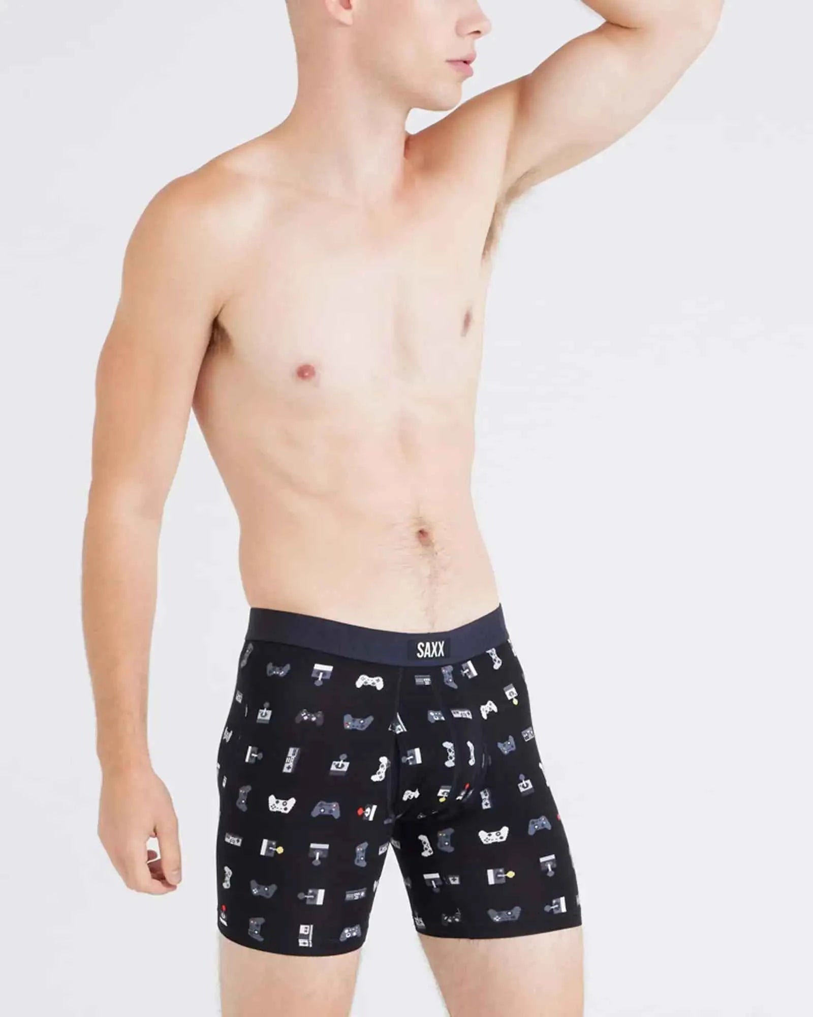 SAXX Men's Vibe Xtra Soft Comfort Boxer Brief 6 Inch Inseam BallPark Pouch