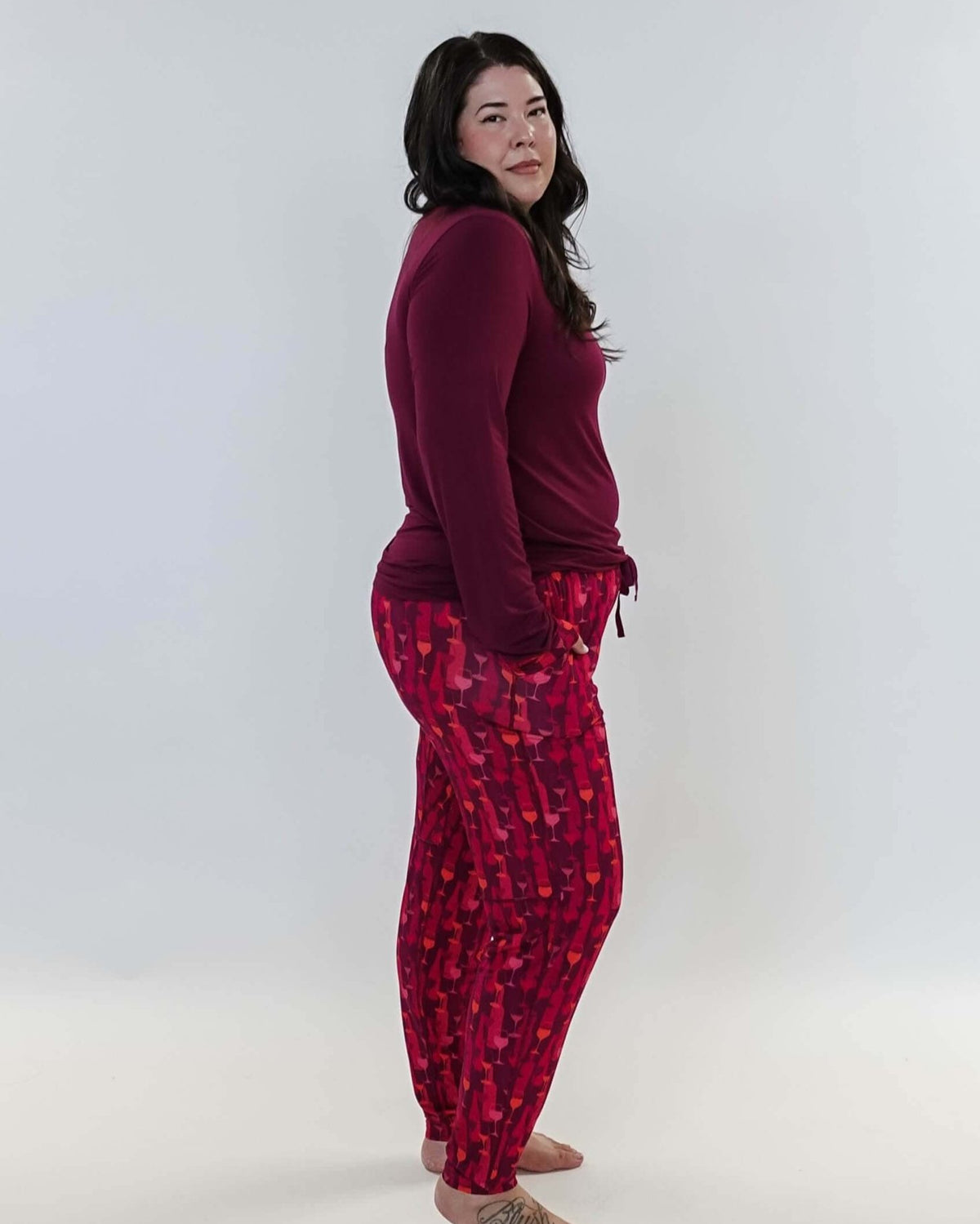 Vino Dreams PJ Long Sleeve Jogger Bamboo Set | GEORGIA RYLAN