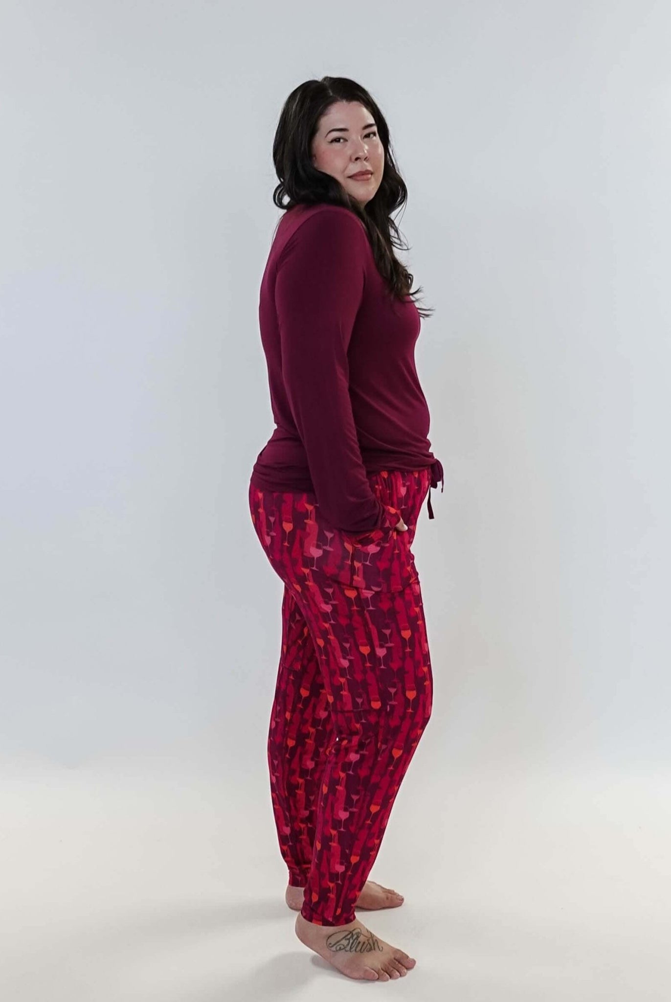 Vino Dreams PJ Long Sleeve Jogger Bamboo Set | GEORGIA RYLAN