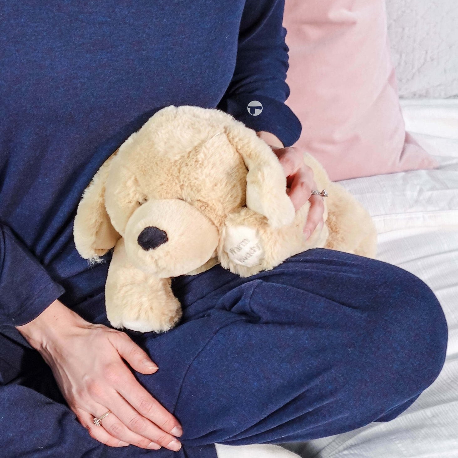 Warm Buddy Cuddle Buddy Tan Lab Puppy 18" Heat Up Stuffed Animal therapeutic heat up beige dog weighted