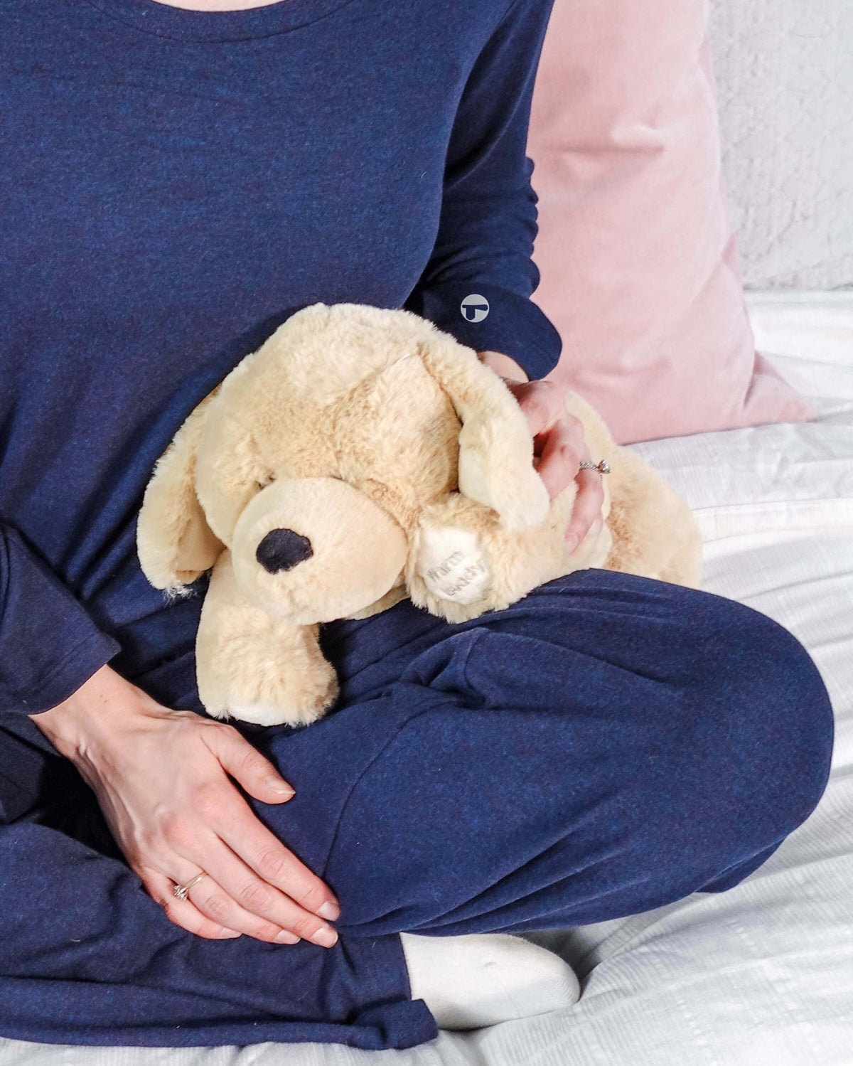 Warm Buddy Cuddle Buddy Tan Lab Puppy 18" Heat Up Stuffed Animal therapeutic heat up beige dog weighted