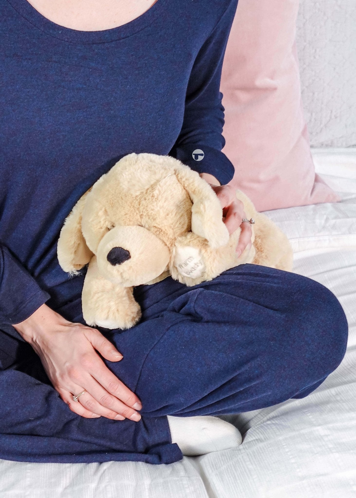 Warm Buddy Cuddle Buddy Tan Lab Puppy 18" Heat Up Stuffed Animal therapeutic heat up beige dog weighted