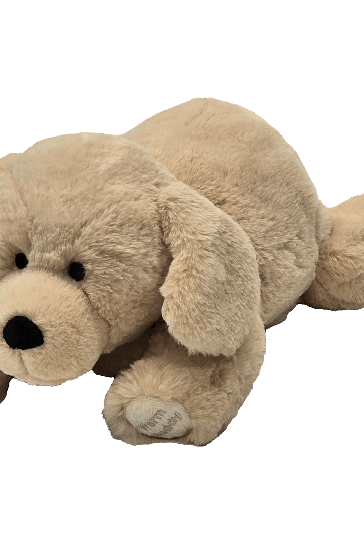 Warm Buddy Cuddle Buddy Tan Lab Puppy 18" Heat Up Stuffed Animal therapeutic heat up beige dog weighted